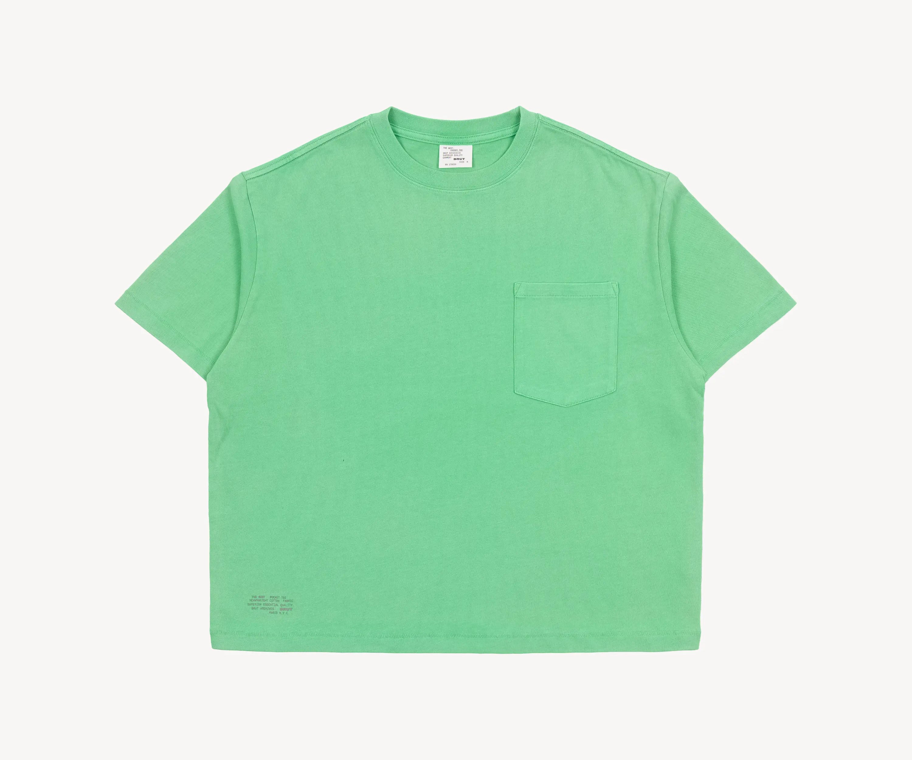 THE BEST POCKET TEE T-Shirts X-SMALL / LIGHT GREEN - BRUT Clothing US