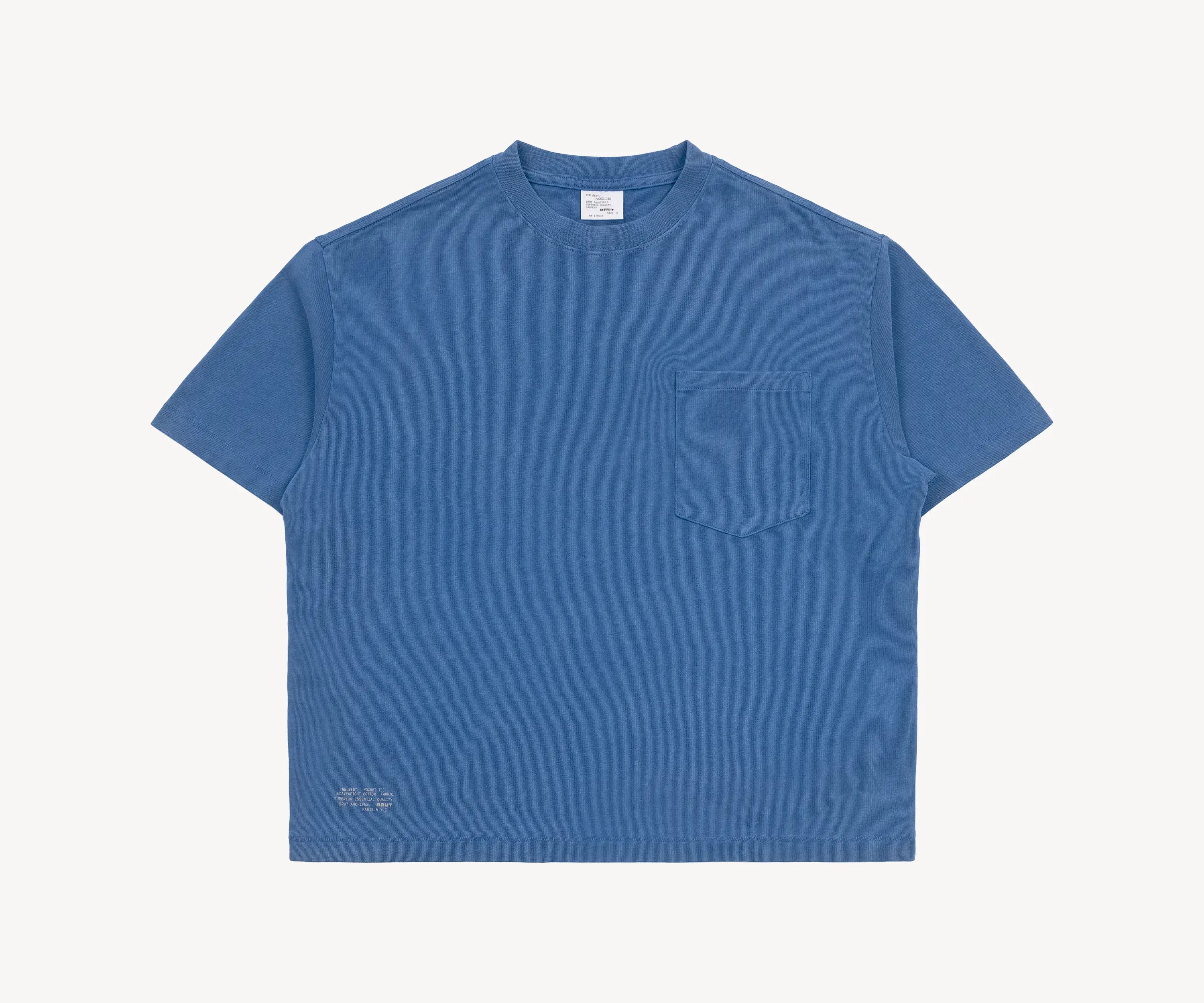 THE BEST POCKET TEE T-Shirts X-SMALL / WORK BLUE - BRUT Clothing US
