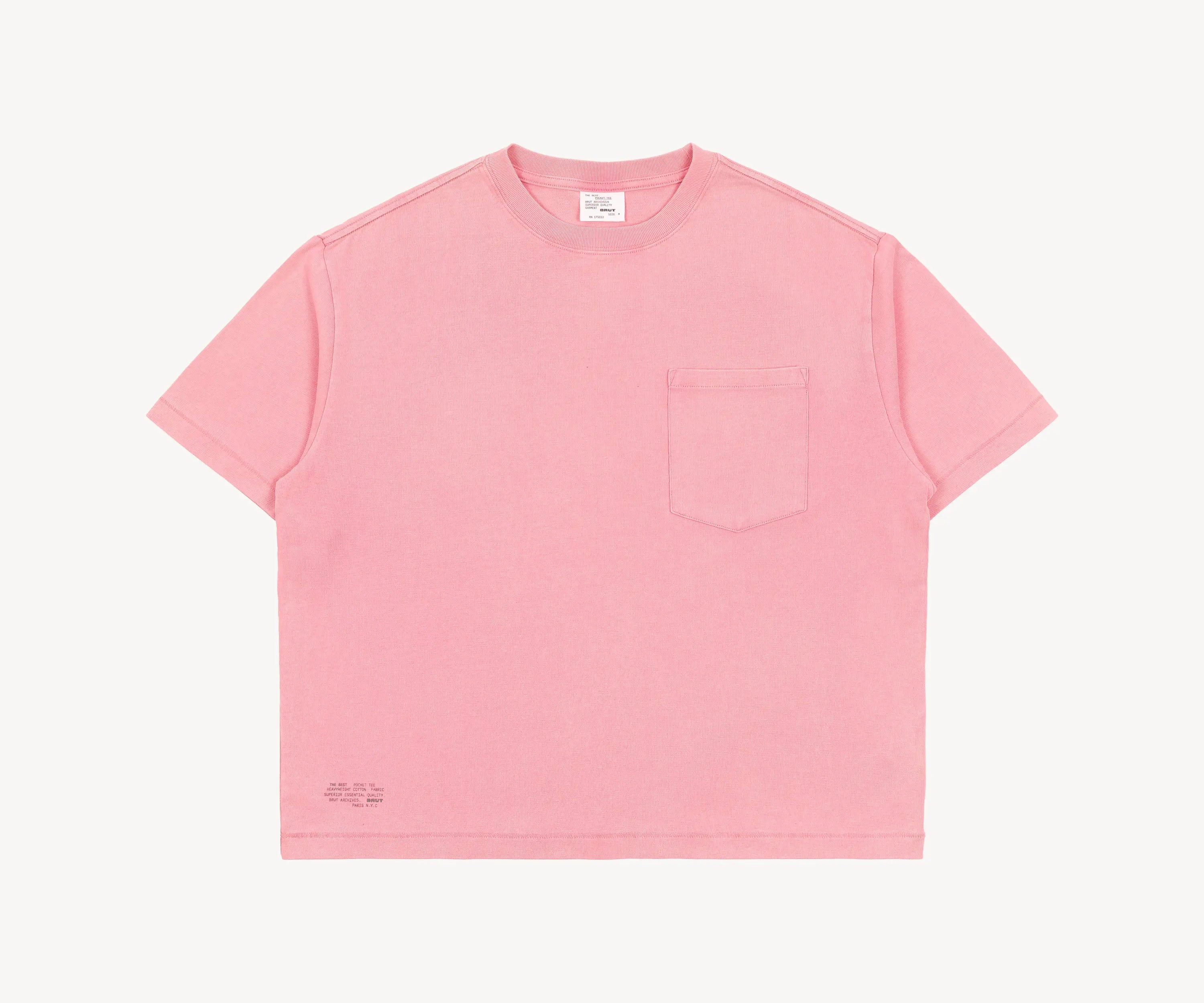 THE BEST POCKET TEE T-Shirts X-SMALL / PINK - BRUT Clothing US