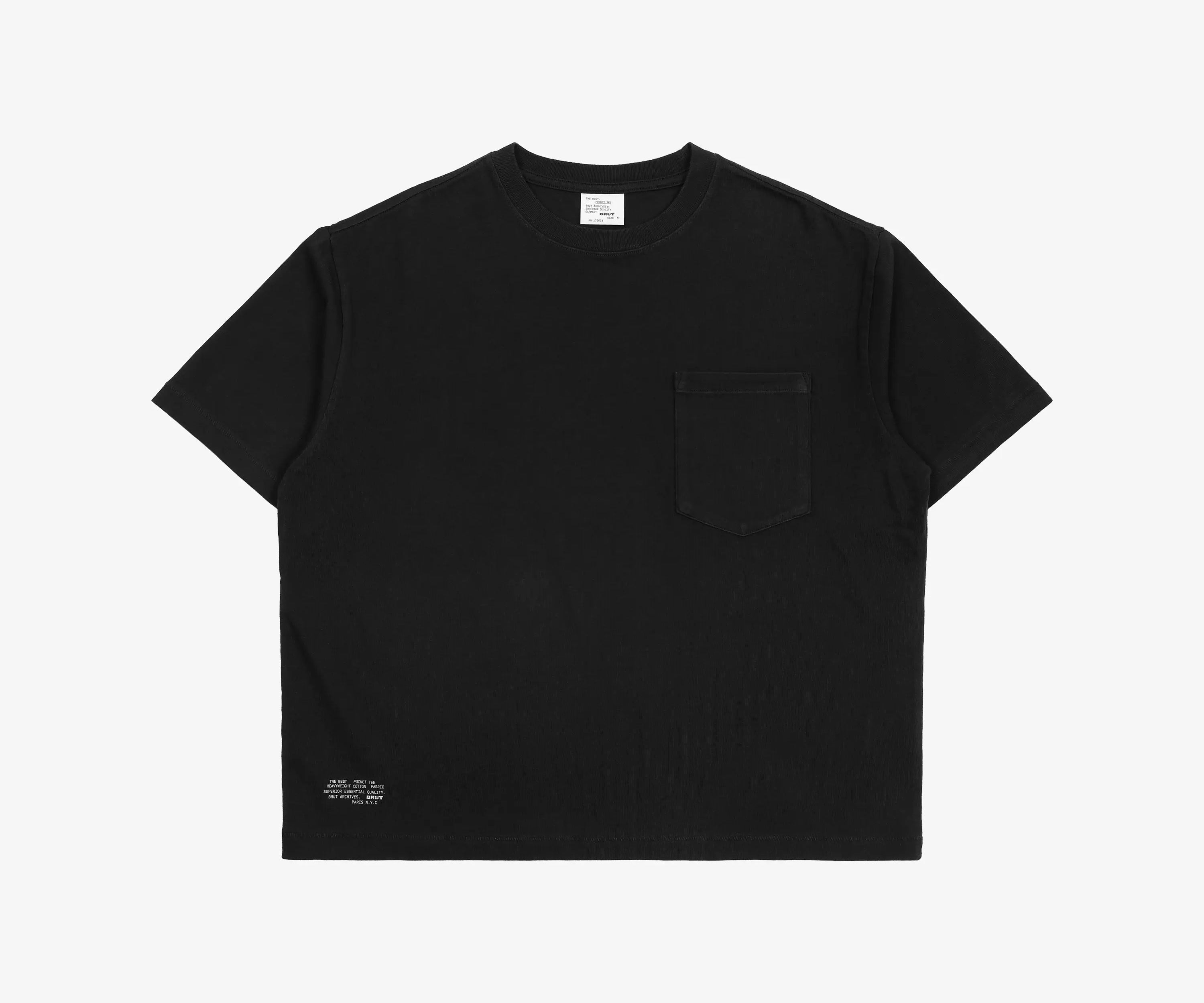THE BEST POCKET TEE T-Shirts X-SMALL / BLACK - BRUT Clothing US