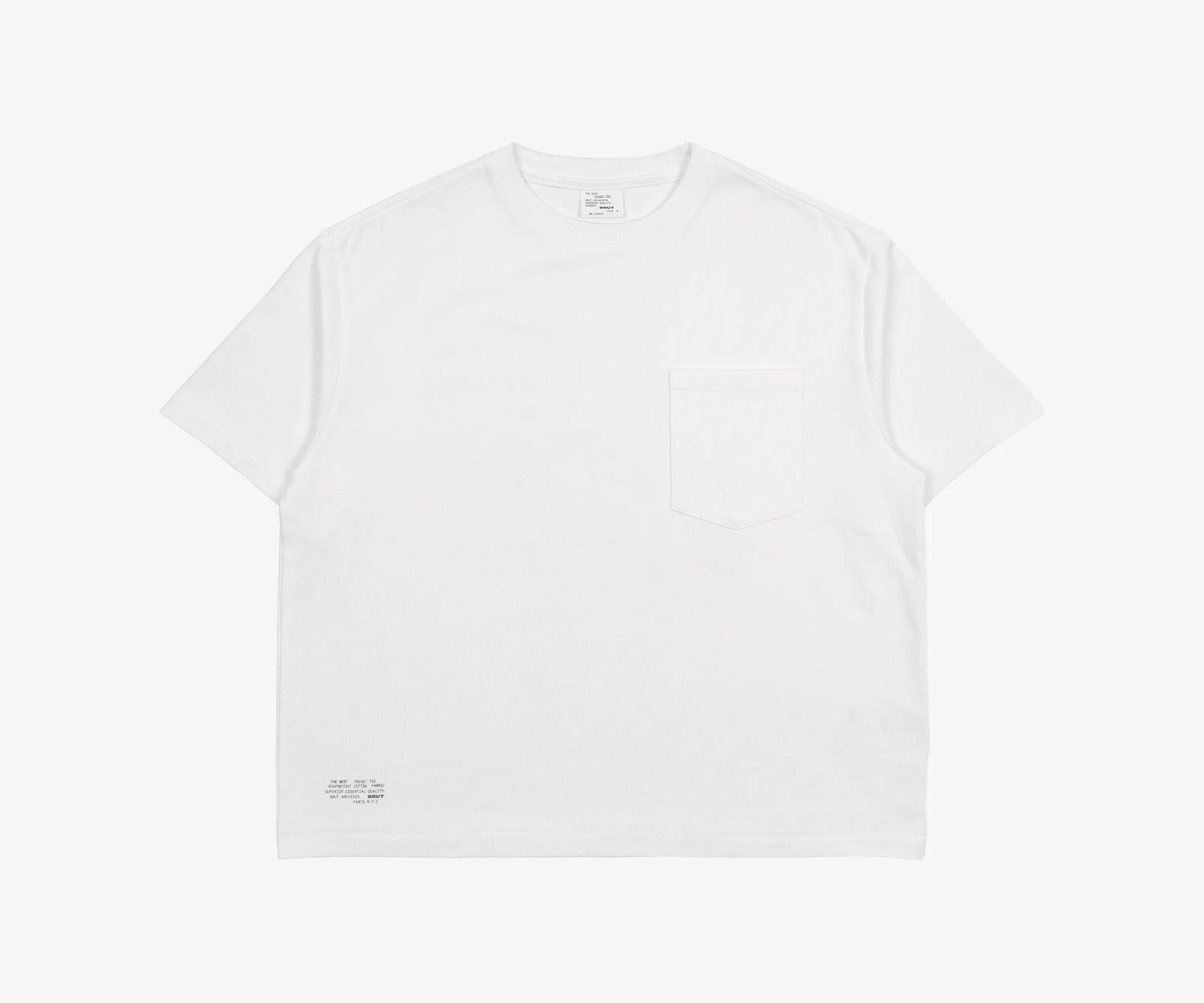 THE BEST POCKET TEE T-Shirts X-SMALL / WHITE - BRUT Clothing US
