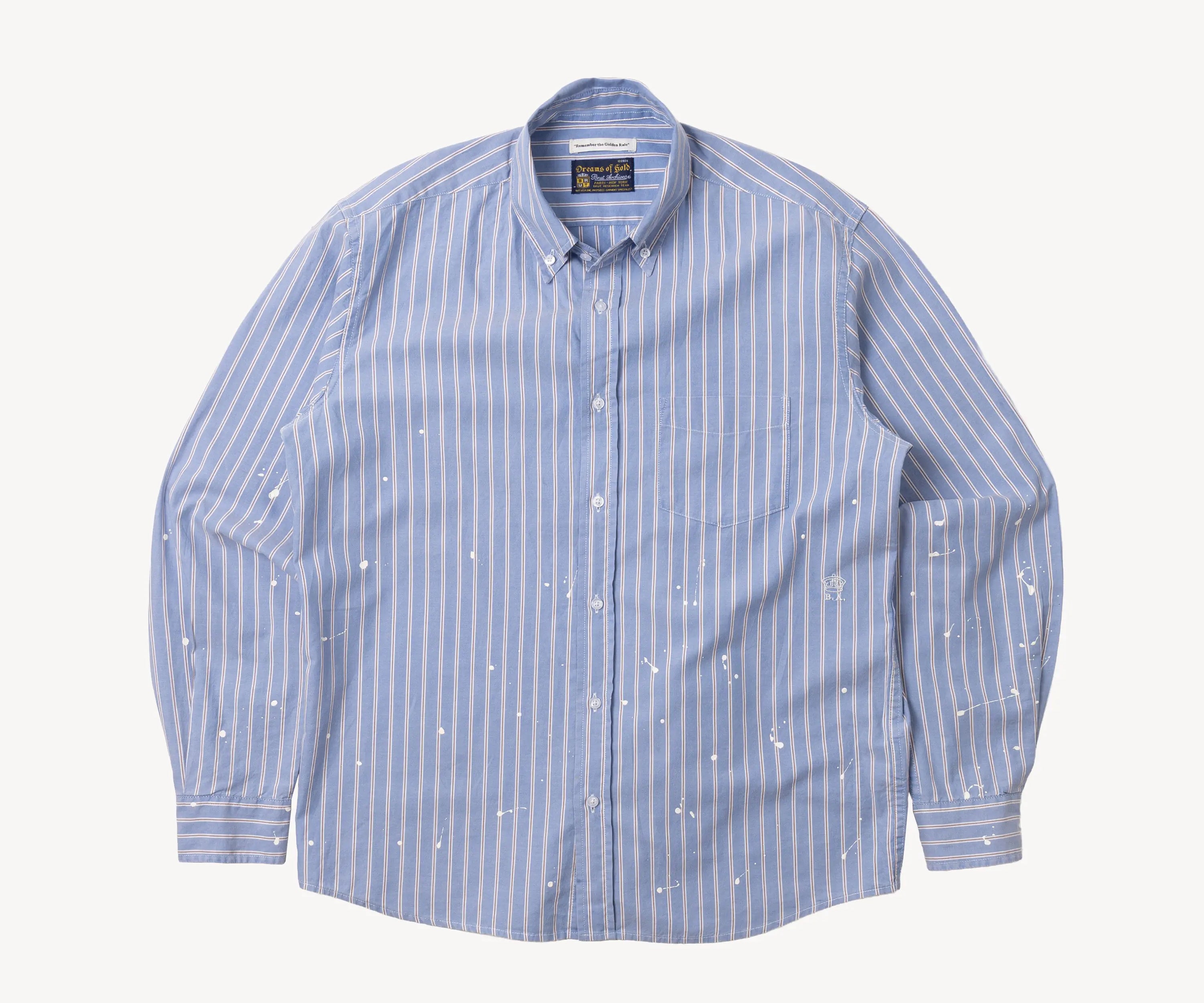 THE STAINED SHIRT Shirts X-SMALL / BLUE - BRUT Clothing US