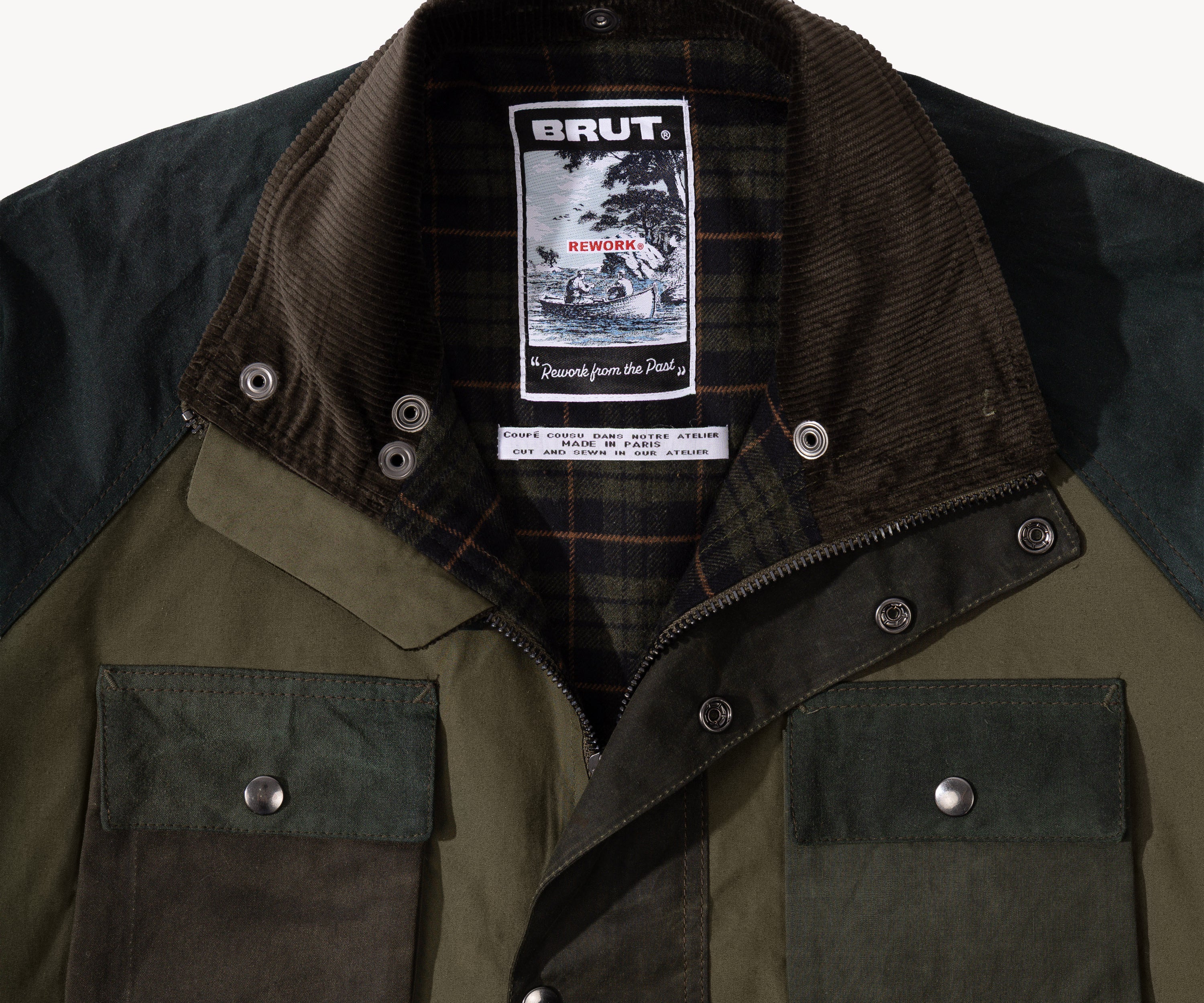 REWORK® TRIAL WAX JACKET - N° 003 Coats & Jackets SMALL / GREEN - BRUT Clothing US