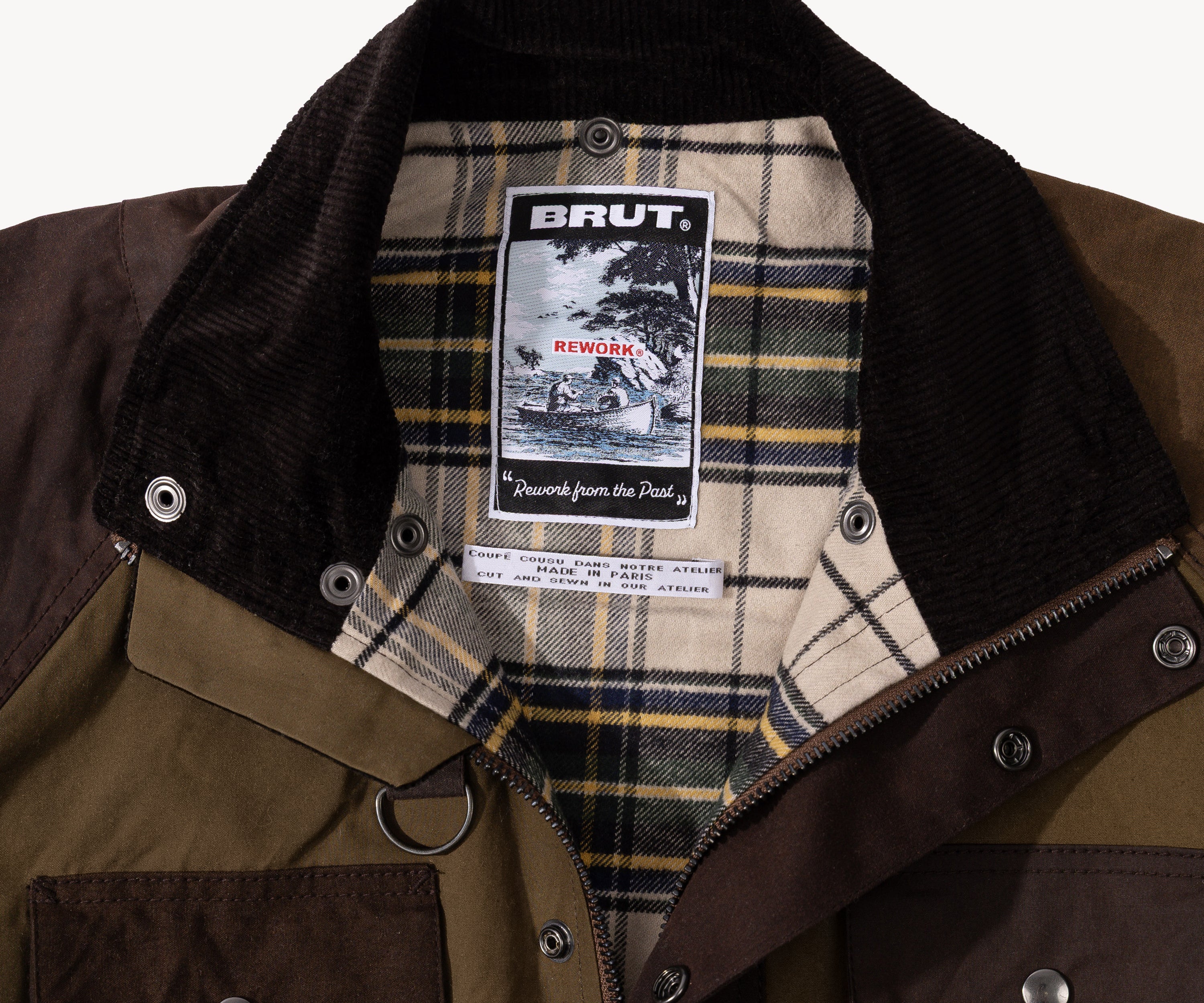 REWORK® TRIAL WAX JACKET - N° 032 Coats & Jackets LARGE / BROWN - BRUT Clothing US