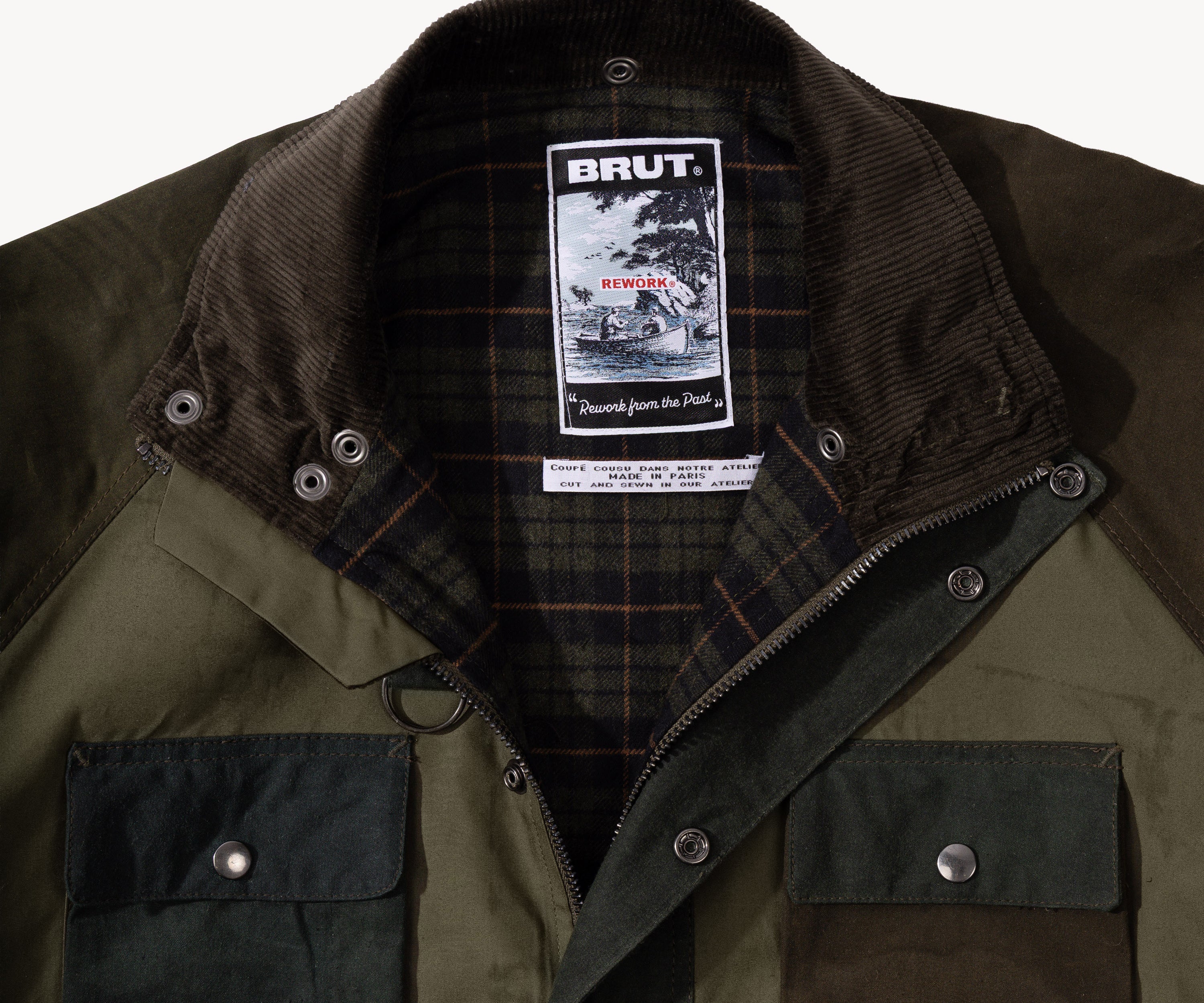 REWORK® TRIAL WAX JACKET - N° 041 Coats & Jackets X-LARGE / GREEN - BRUT Clothing US