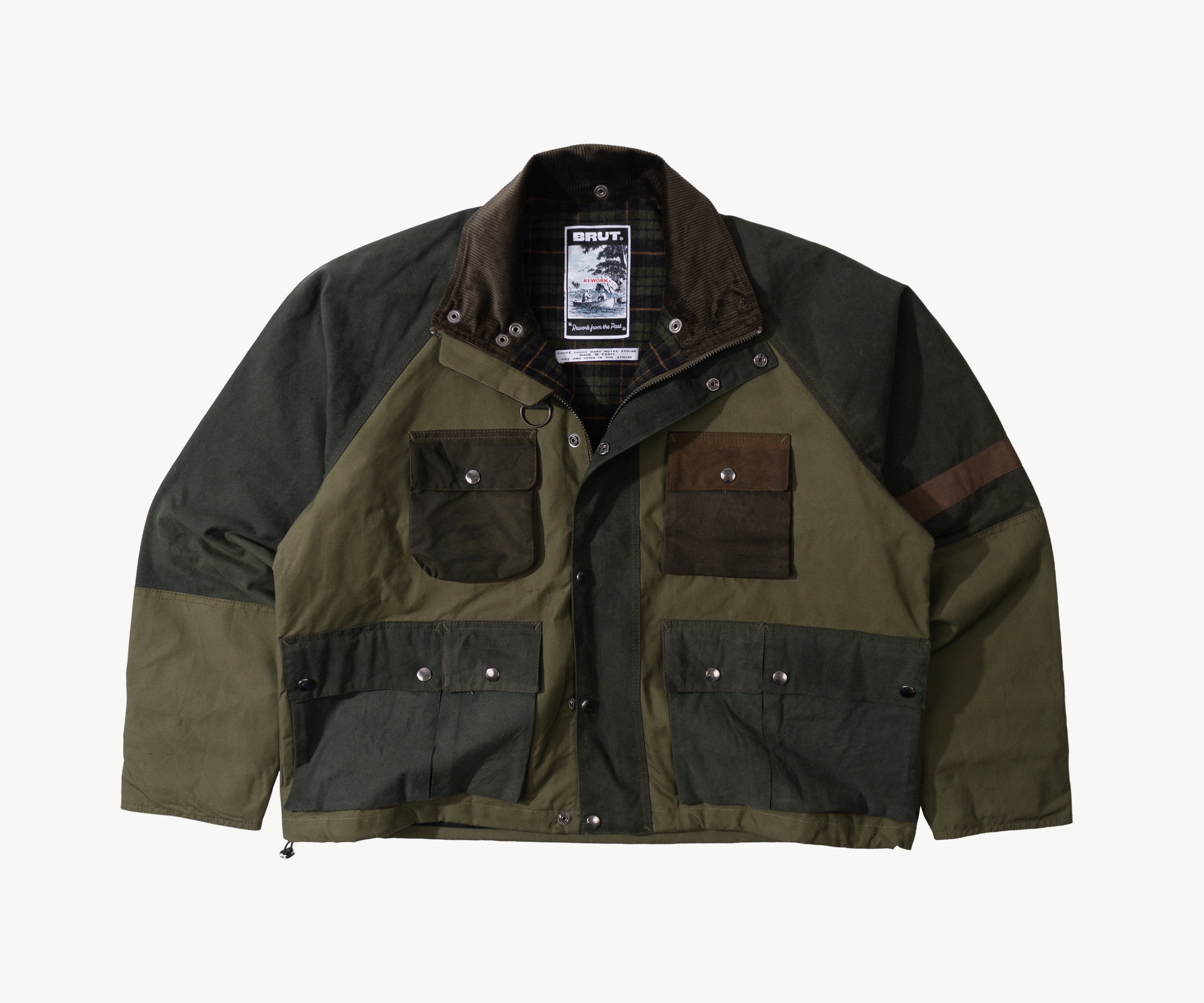 REWORK® TRIAL WAX JACKET - N° 025 Coats & Jackets LARGE / GREEN - BRUT Clothing US