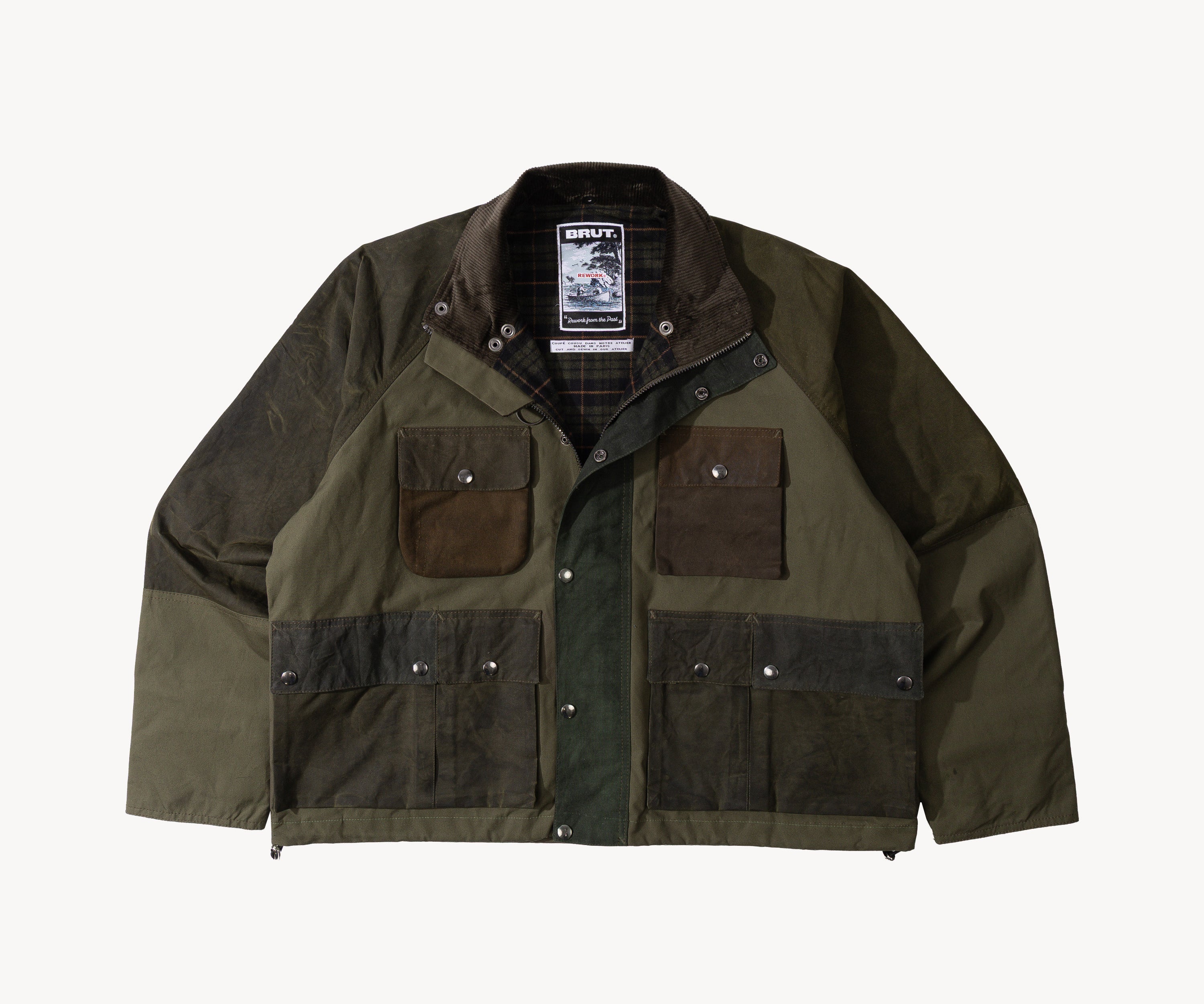 REWORK® TRIAL WAX JACKET - N° 012 Coats & Jackets MEDIUM / GREEN - BRUT Clothing US
