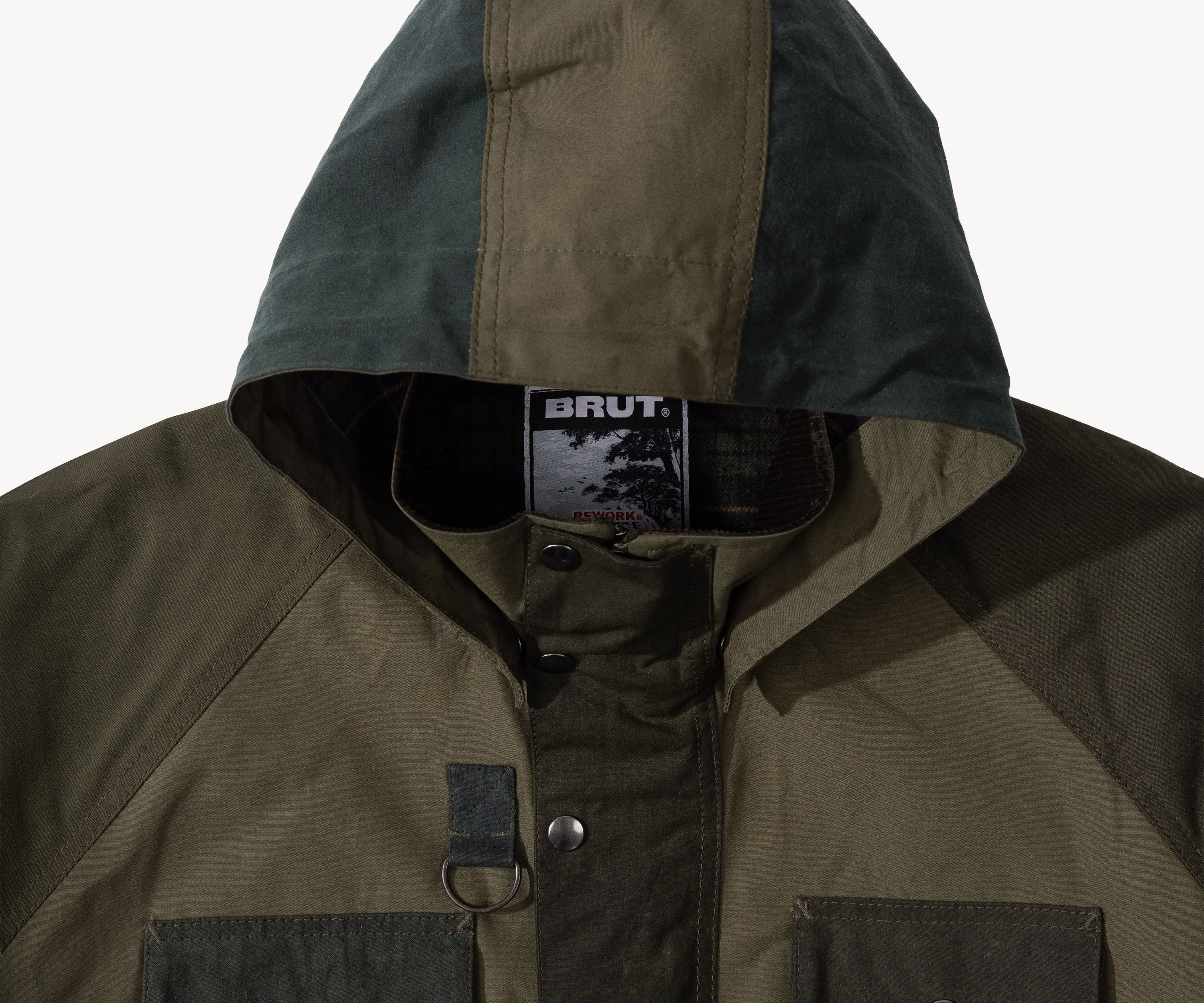 REWORK® TRIAL WAX JACKET - N° 004 Coats & Jackets SMALL / GREEN - BRUT Clothing US