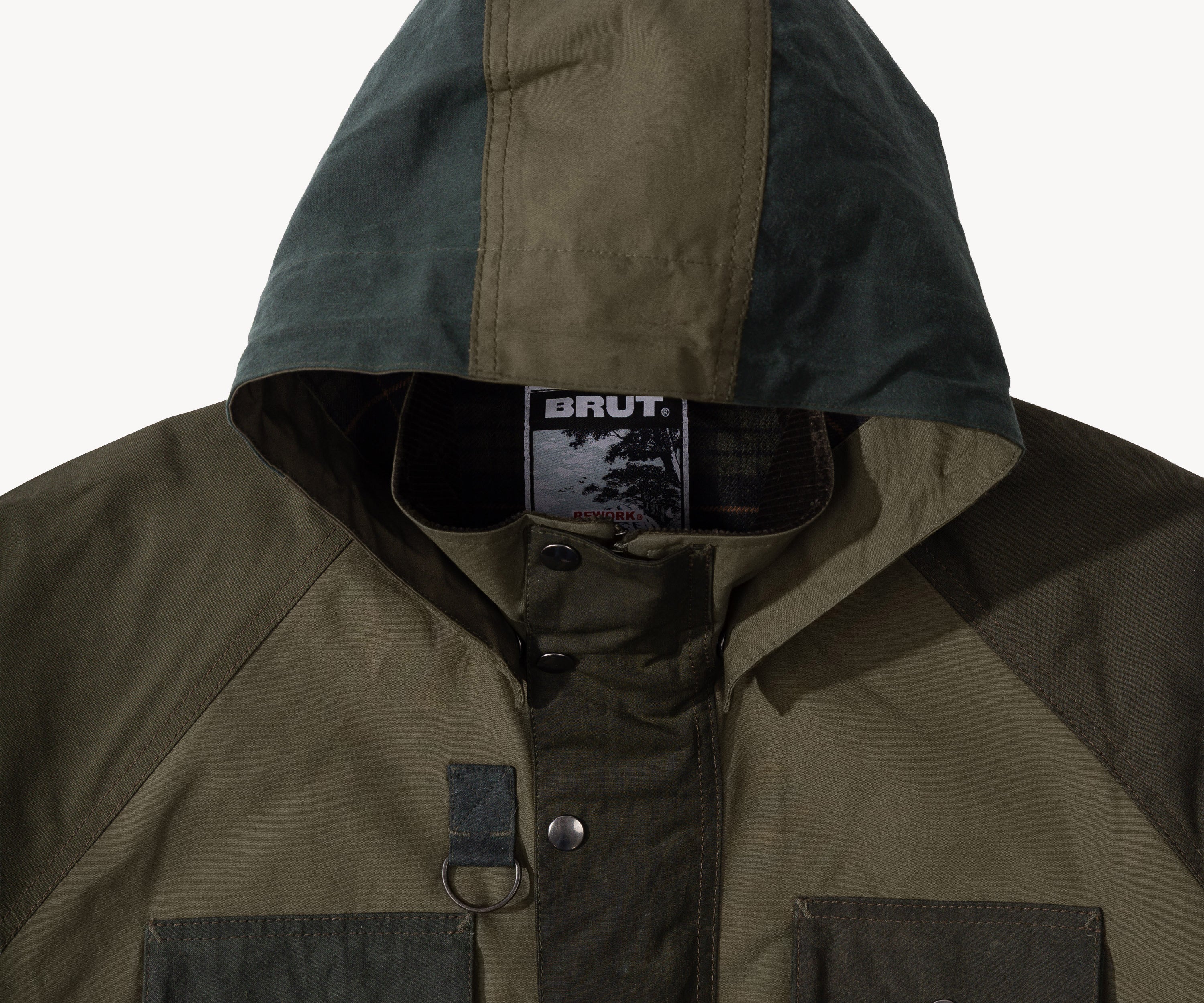 REWORK® TRIAL WAX JACKET - N° 004 Coats & Jackets SMALL / GREEN - BRUT Clothing US
