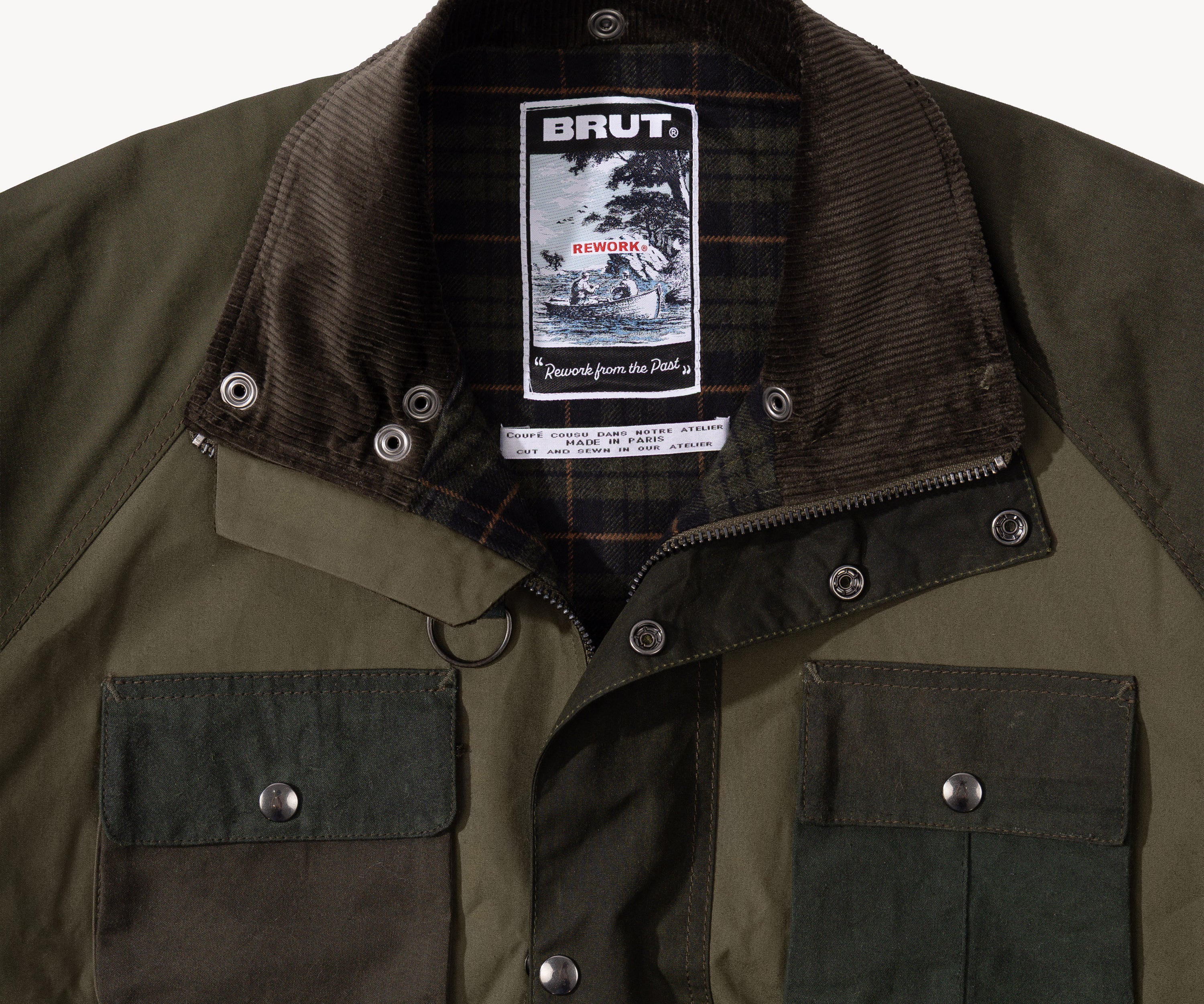 REWORK® TRIAL WAX JACKET - N° 004 Coats & Jackets SMALL / GREEN - BRUT Clothing US