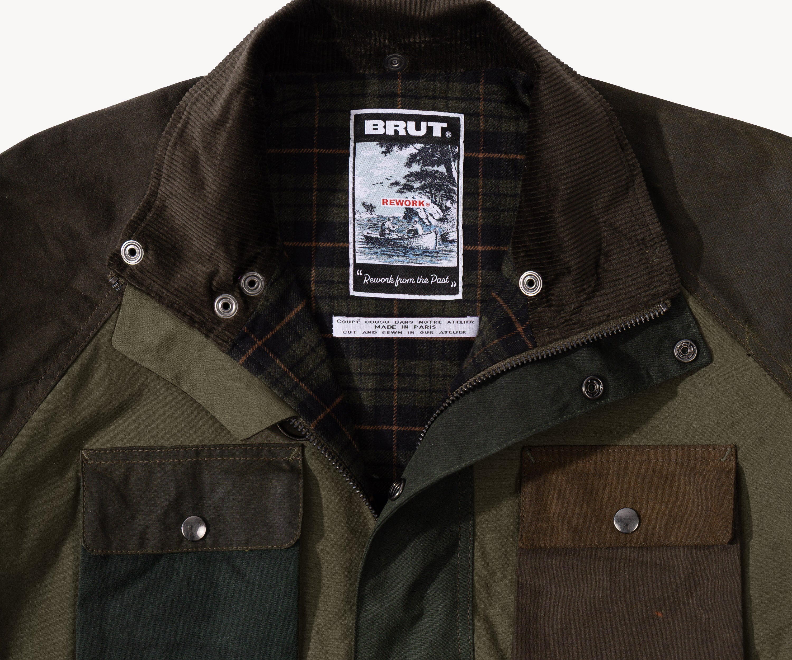 REWORK® TRIAL WAX JACKET - N° 013 Coats & Jackets MEDIUM / GREEN - BRUT Clothing US