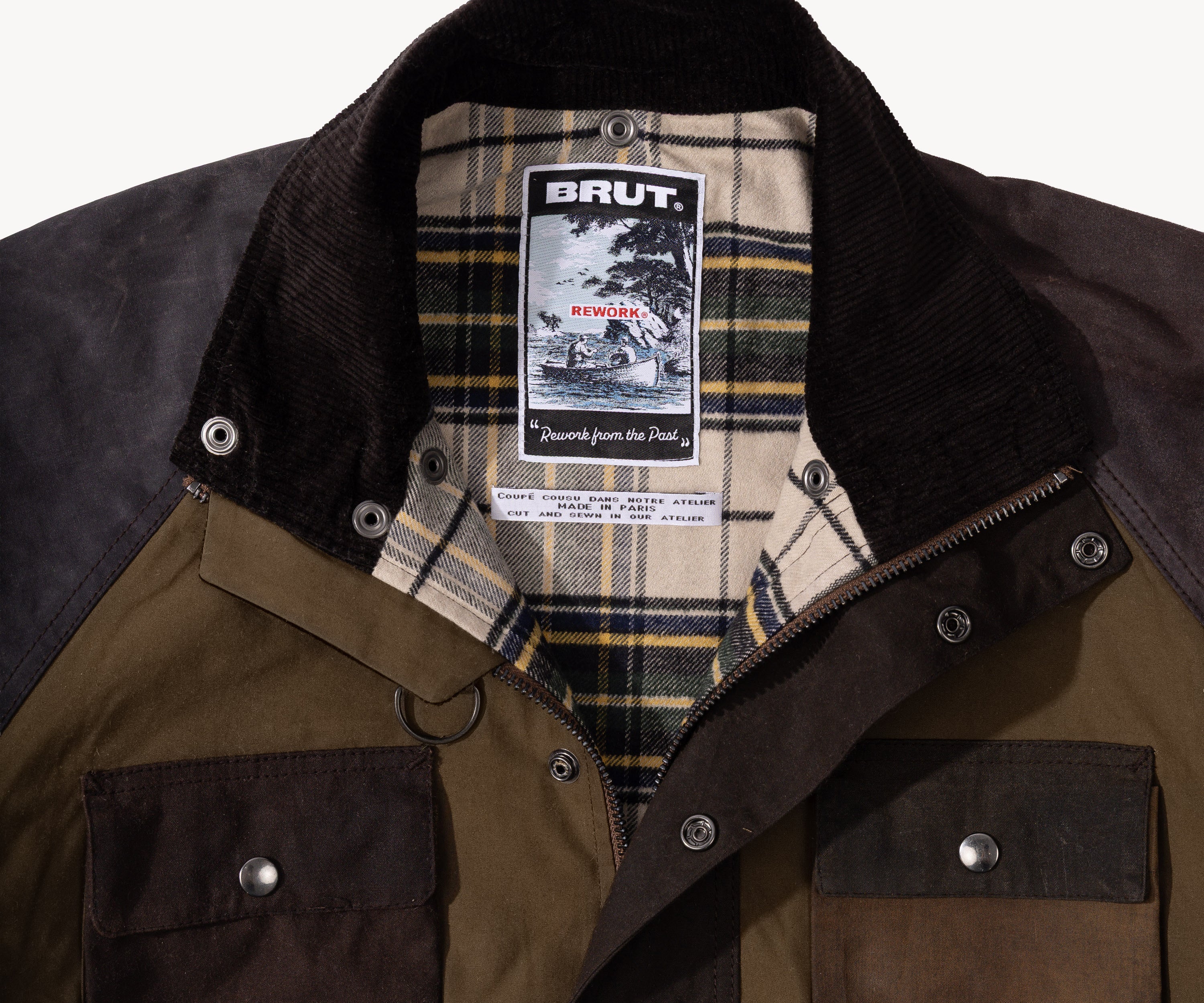 REWORK® TRIAL WAX JACKET - N° 033 Coats & Jackets LARGE / BROWN - BRUT Clothing US