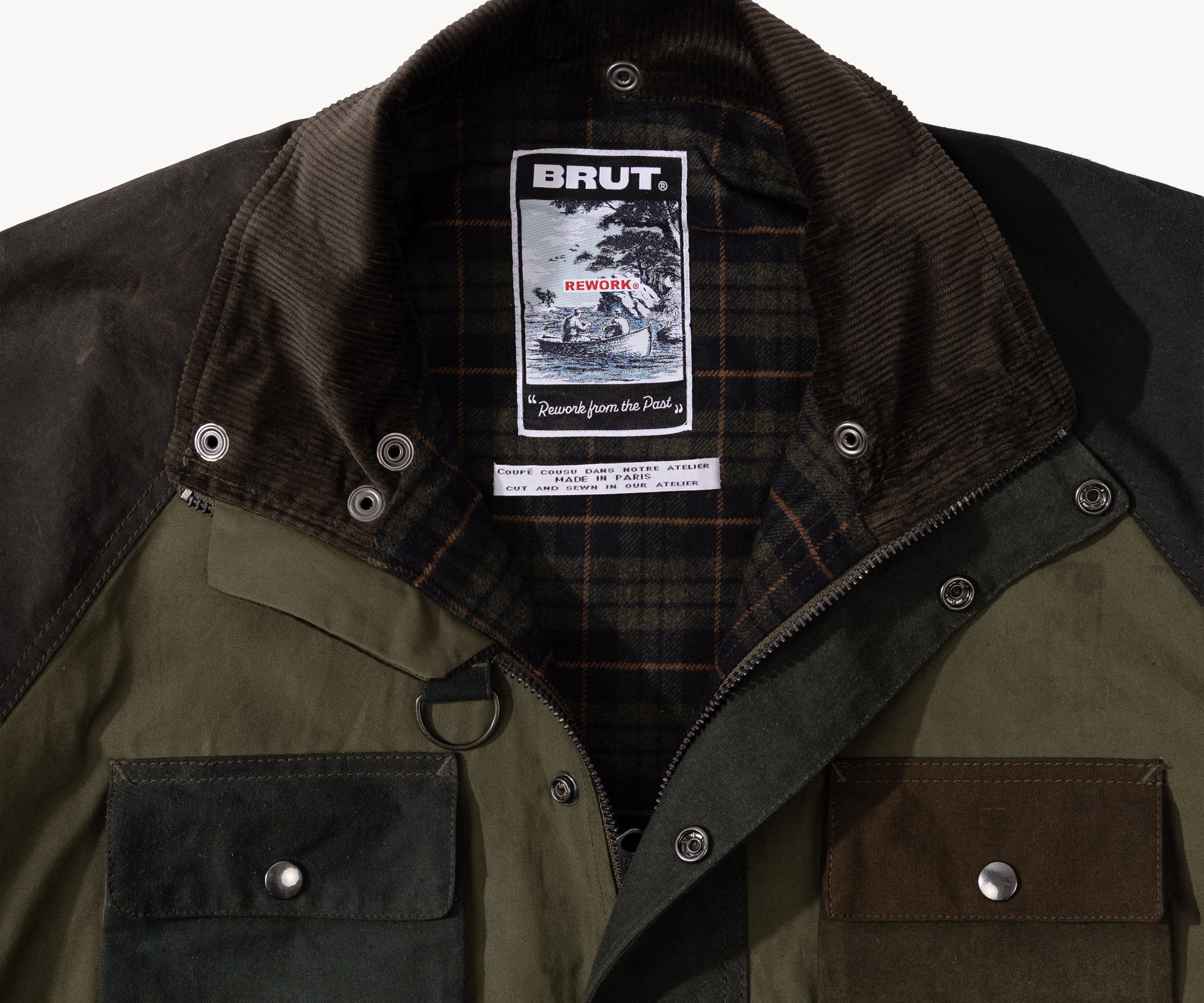 REWORK® TRIAL WAX JACKET - N° 042 Coats & Jackets X-LARGE / GREEN - BRUT Clothing US