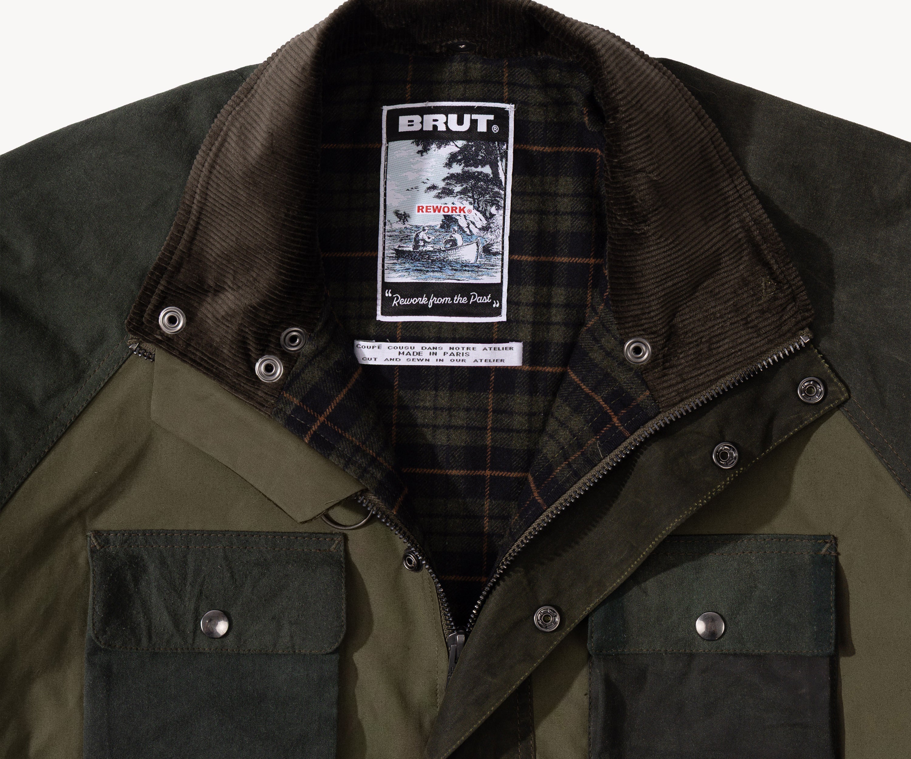 REWORK® TRIAL WAX JACKET - N° 026 Coats & Jackets LARGE / GREEN - BRUT Clothing US