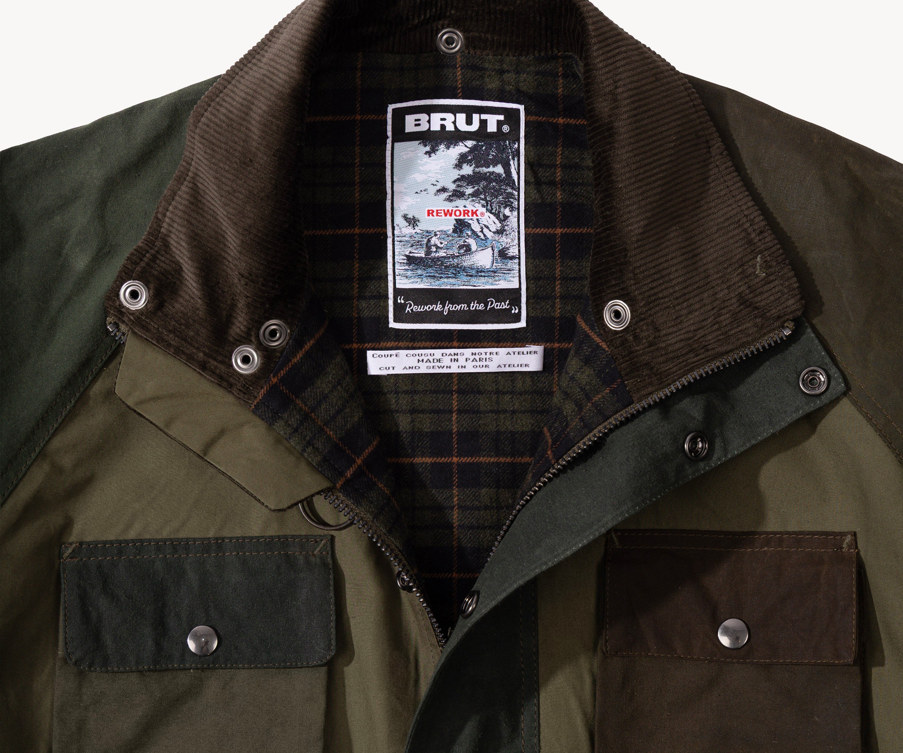 REWORK® TRIAL WAX JACKET - N° 014 Coats & Jackets MEDIUM / GREEN - BRUT Clothing US