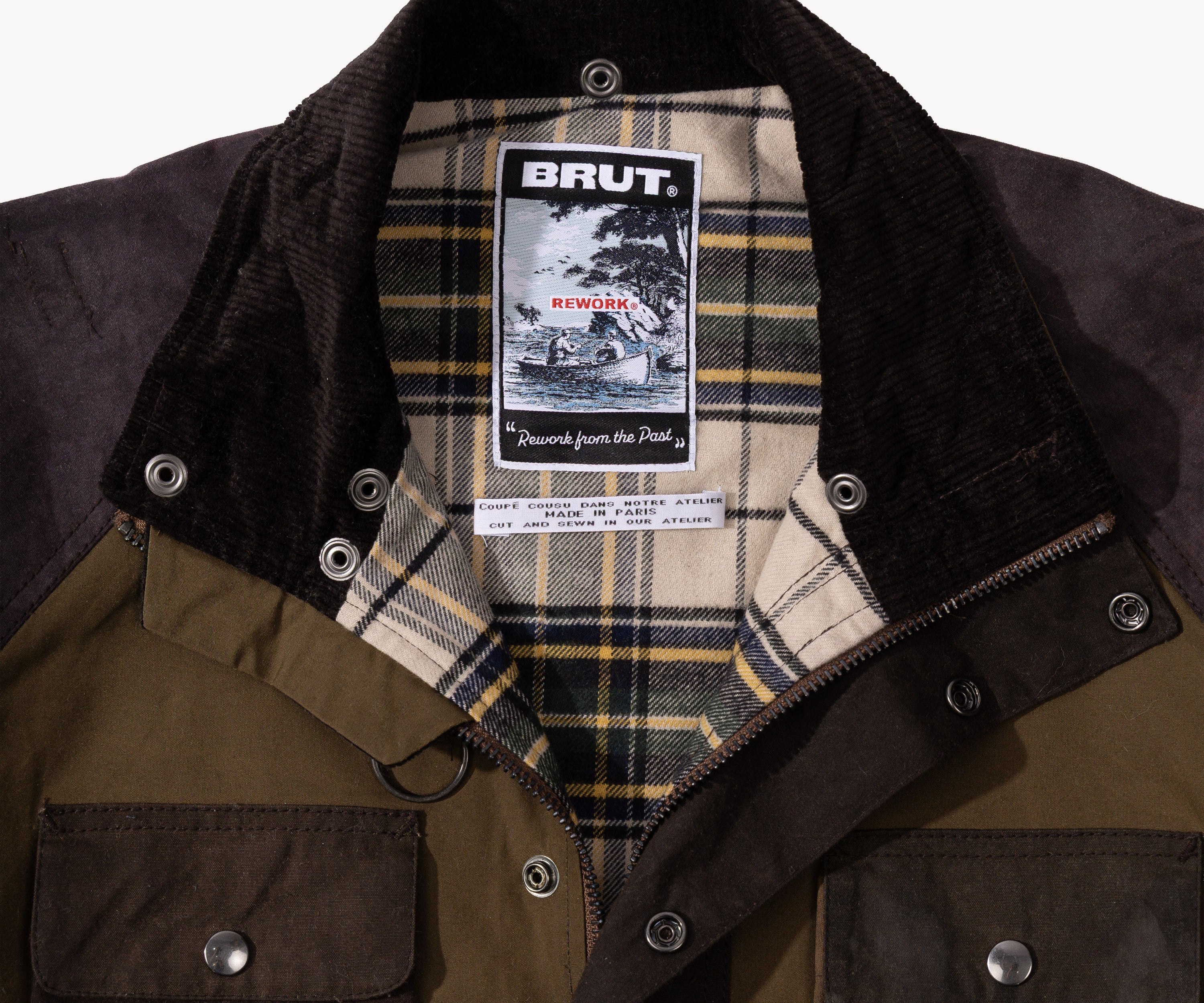 REWORK® TRIAL WAX JACKET - N° 034 Coats & Jackets LARGE / BROWN - BRUT Clothing US
