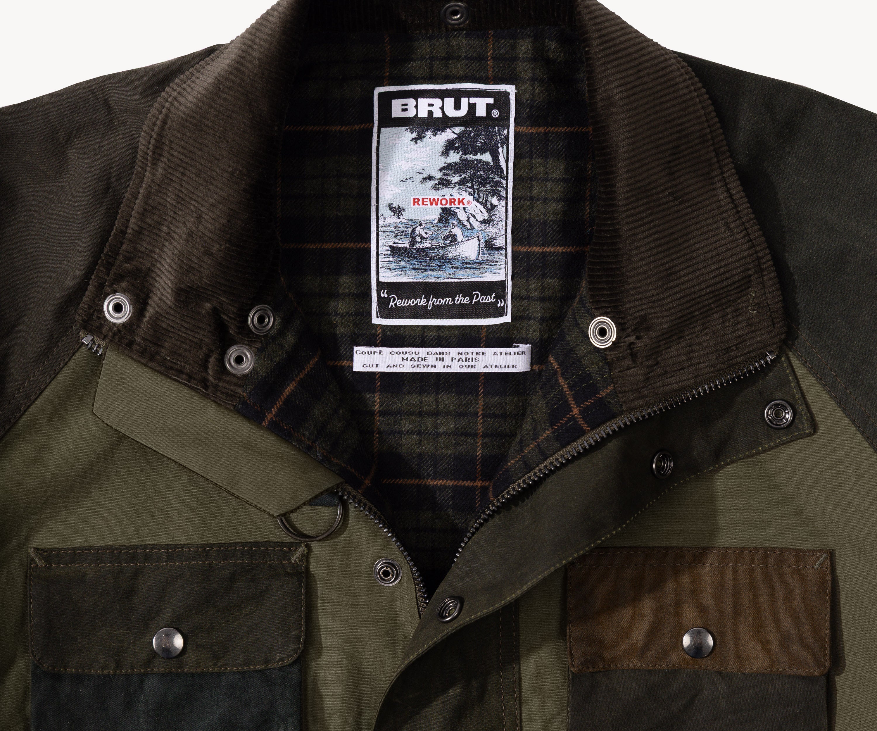 REWORK® TRIAL WAX JACKET - N° 027 Coats & Jackets LARGE / GREEN - BRUT Clothing US