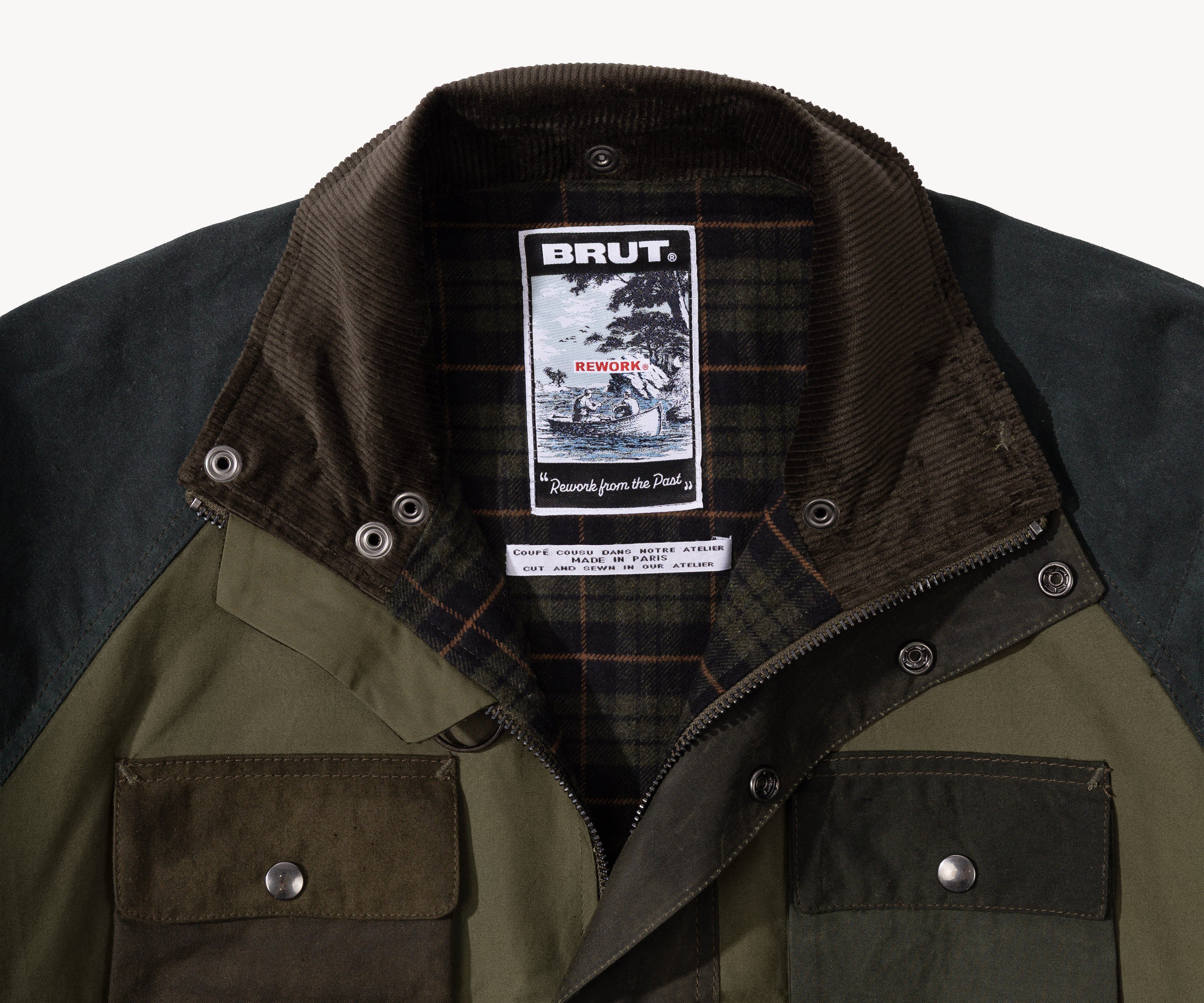 REWORK® TRIAL WAX JACKET - N° 006 Coats & Jackets SMALL / GREEN - BRUT Clothing US