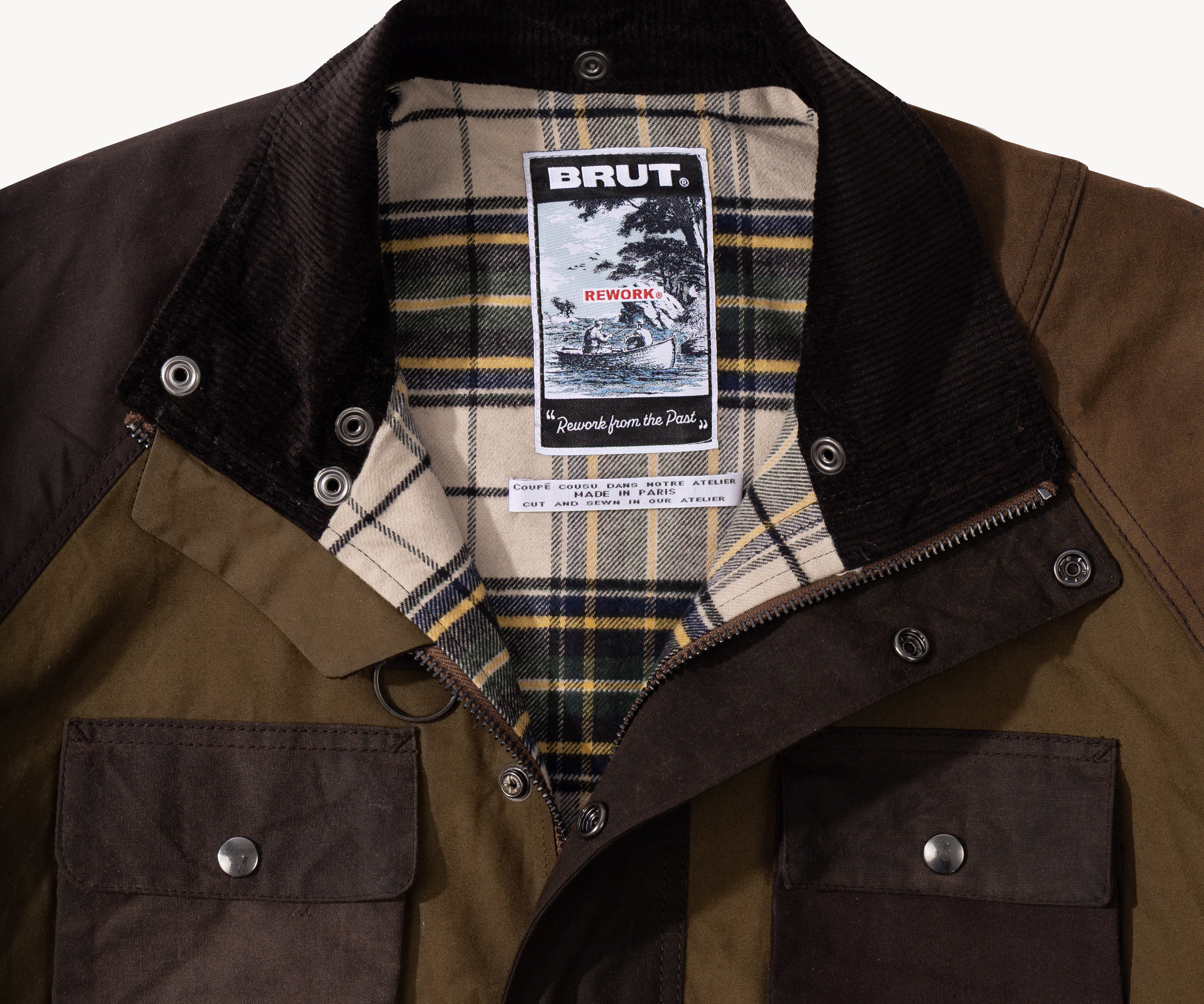 REWORK® TRIAL WAX JACKET - N° 035 Coats & Jackets LARGE / BROWN - BRUT Clothing US