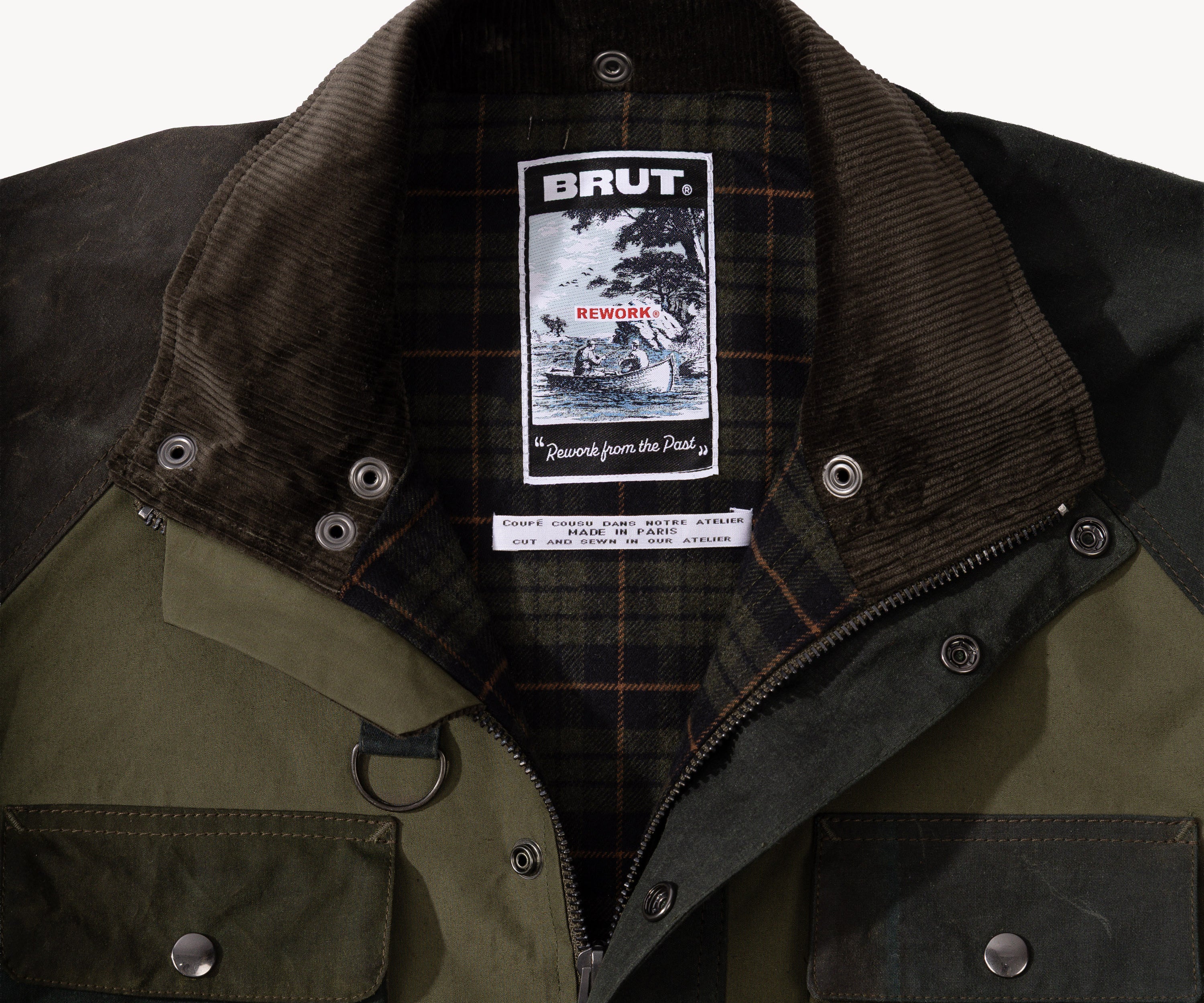 REWORK® TRIAL WAX JACKET - N° 044 Coats & Jackets X-LARGE / GREEN - BRUT Clothing US