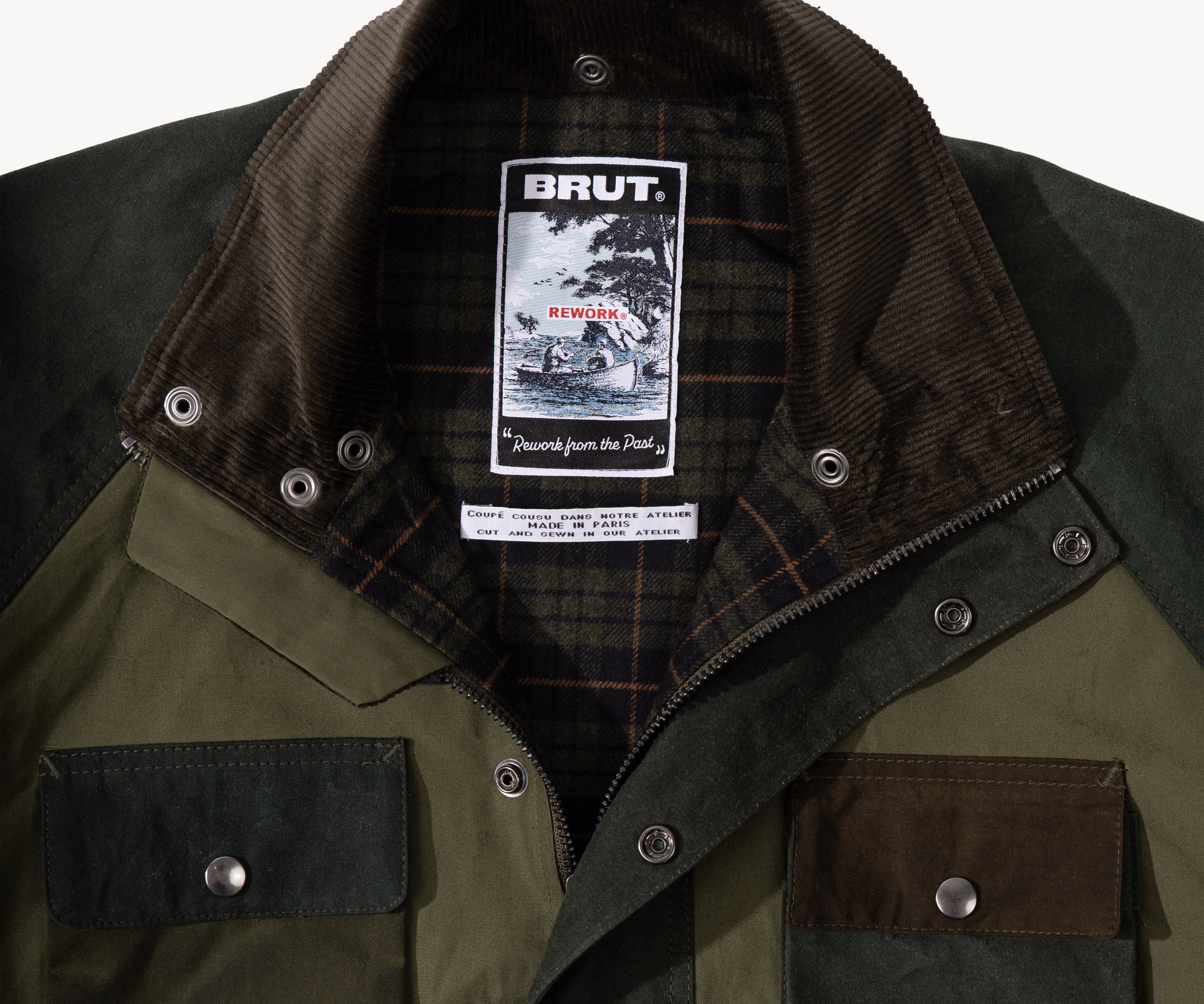 REWORK® TRIAL WAX JACKET - N° 028 Coats & Jackets LARGE / GREEN - BRUT Clothing US