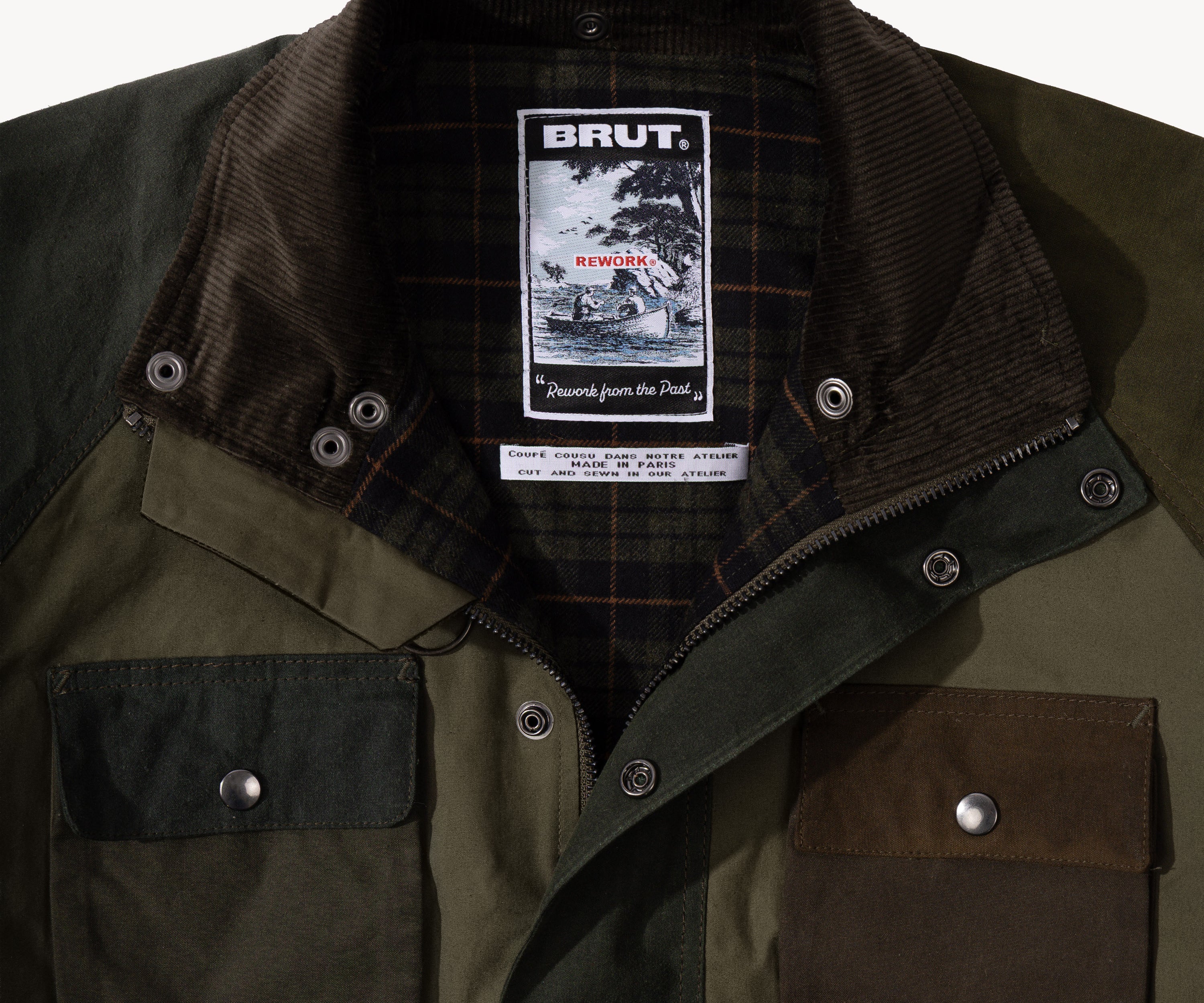 REWORK® TRIAL WAX JACKET - N° 015 Coats & Jackets MEDIUM / GREEN - BRUT Clothing US