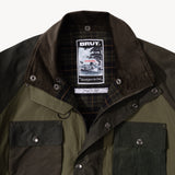 REWORK® TRIAL WAX JACKET - N° 007 Coats & Jackets SMALL / GREEN - BRUT Clothing US