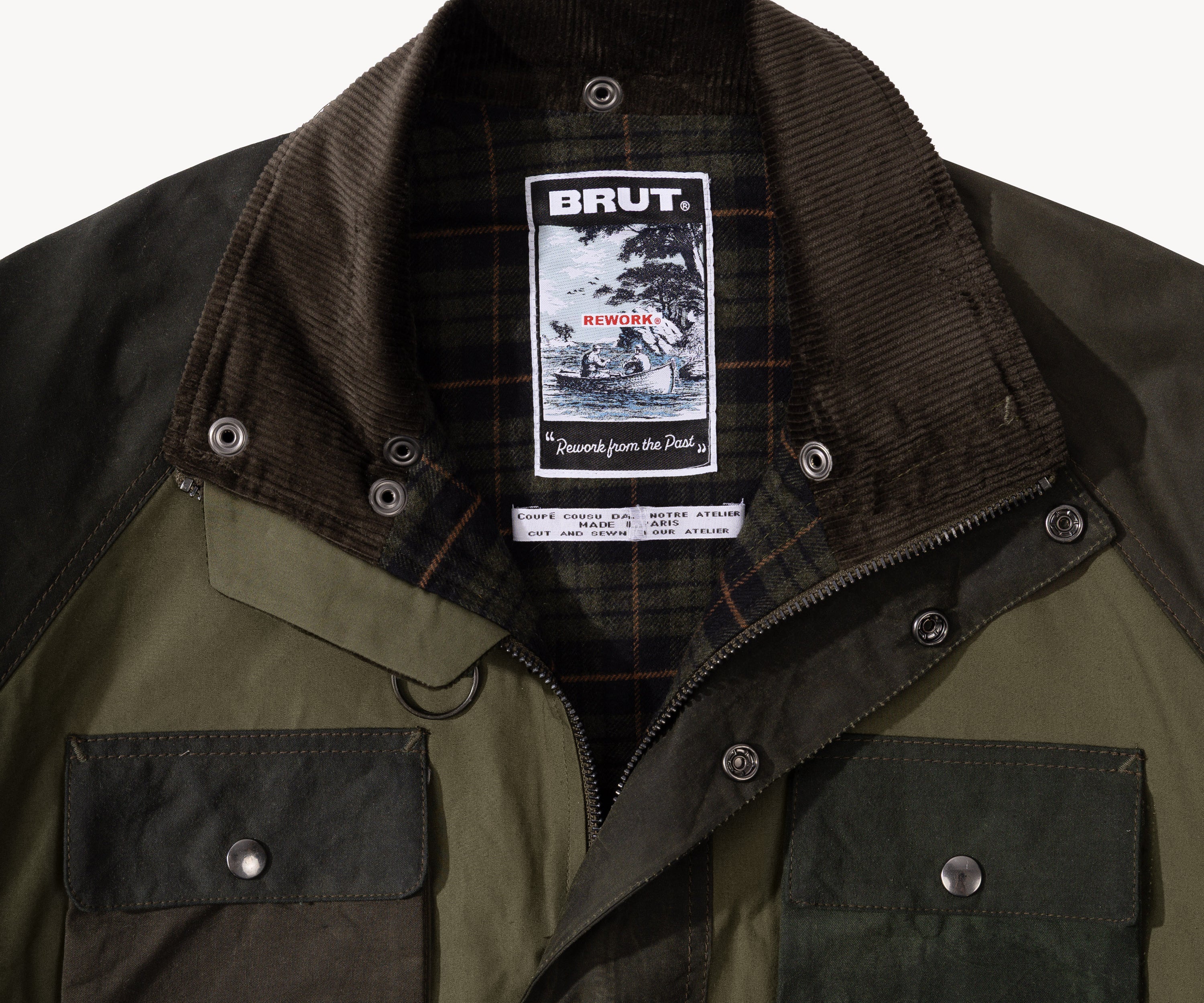 REWORK® TRIAL WAX JACKET - N° 007 Coats & Jackets SMALL / GREEN - BRUT Clothing US