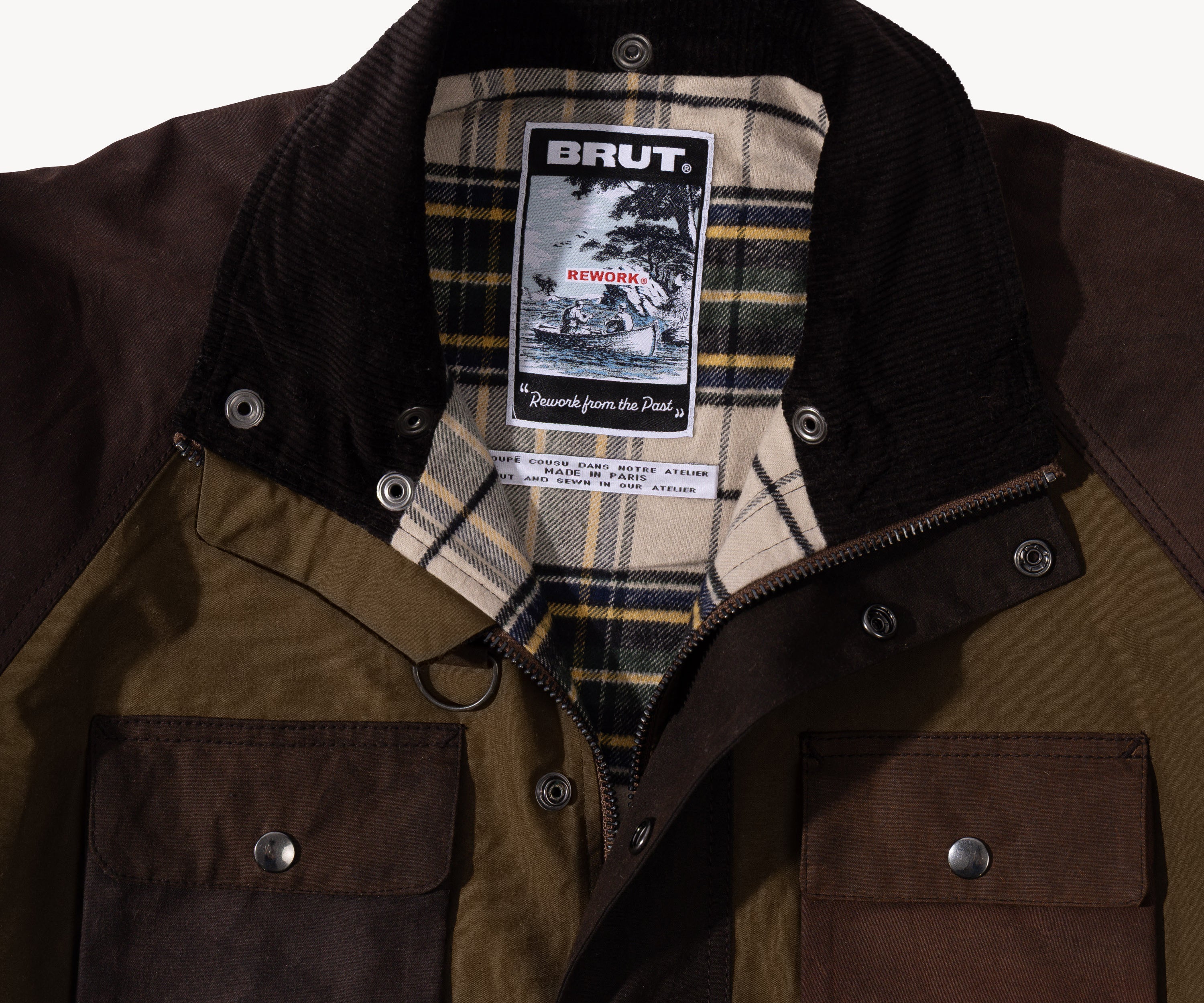 REWORK® TRIAL WAX JACKET - N° 036 Coats & Jackets LARGE / BROWN - BRUT Clothing US