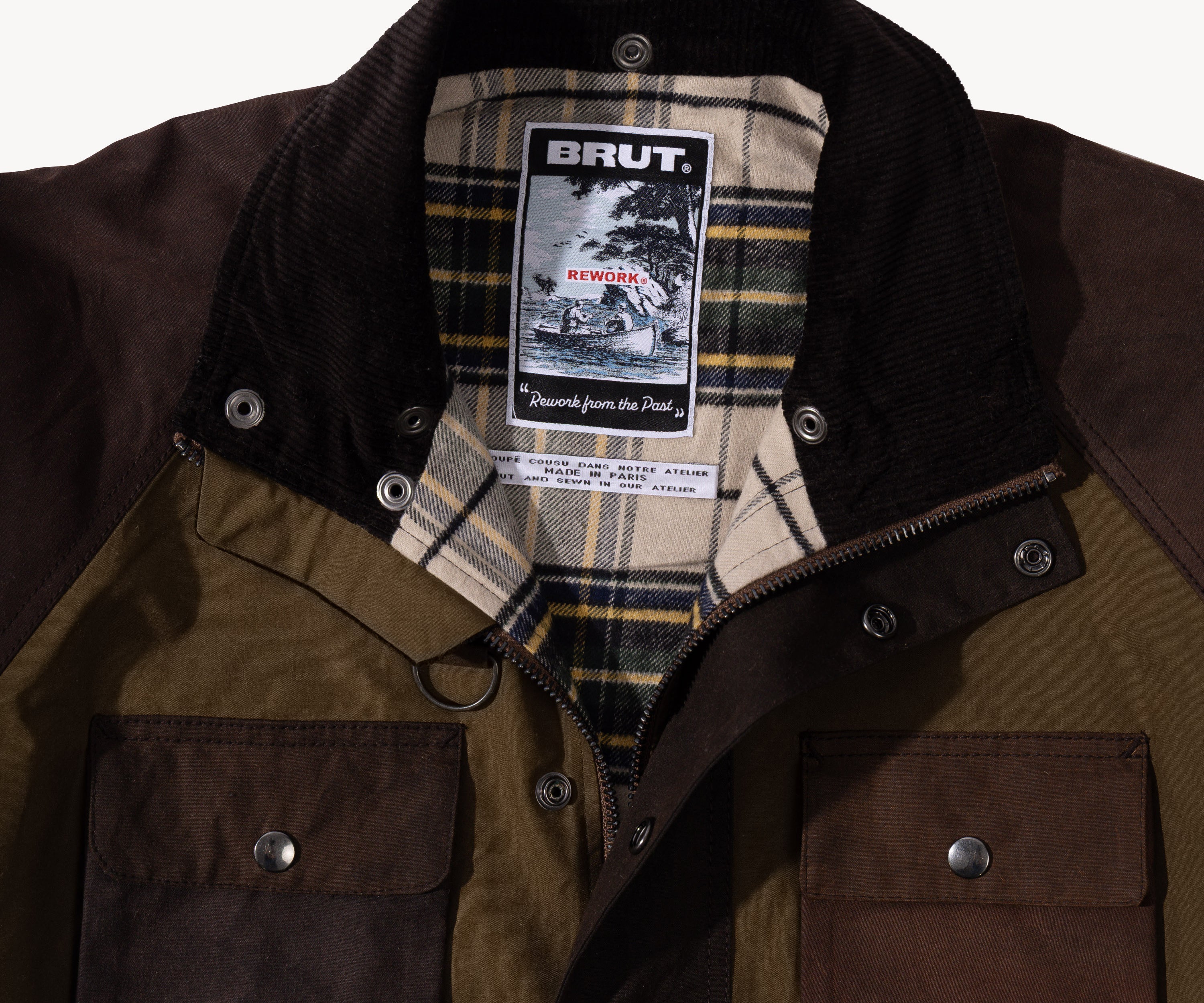 REWORK® TRIAL WAX JACKET - N° 036 Coats & Jackets LARGE / BROWN - BRUT Clothing US