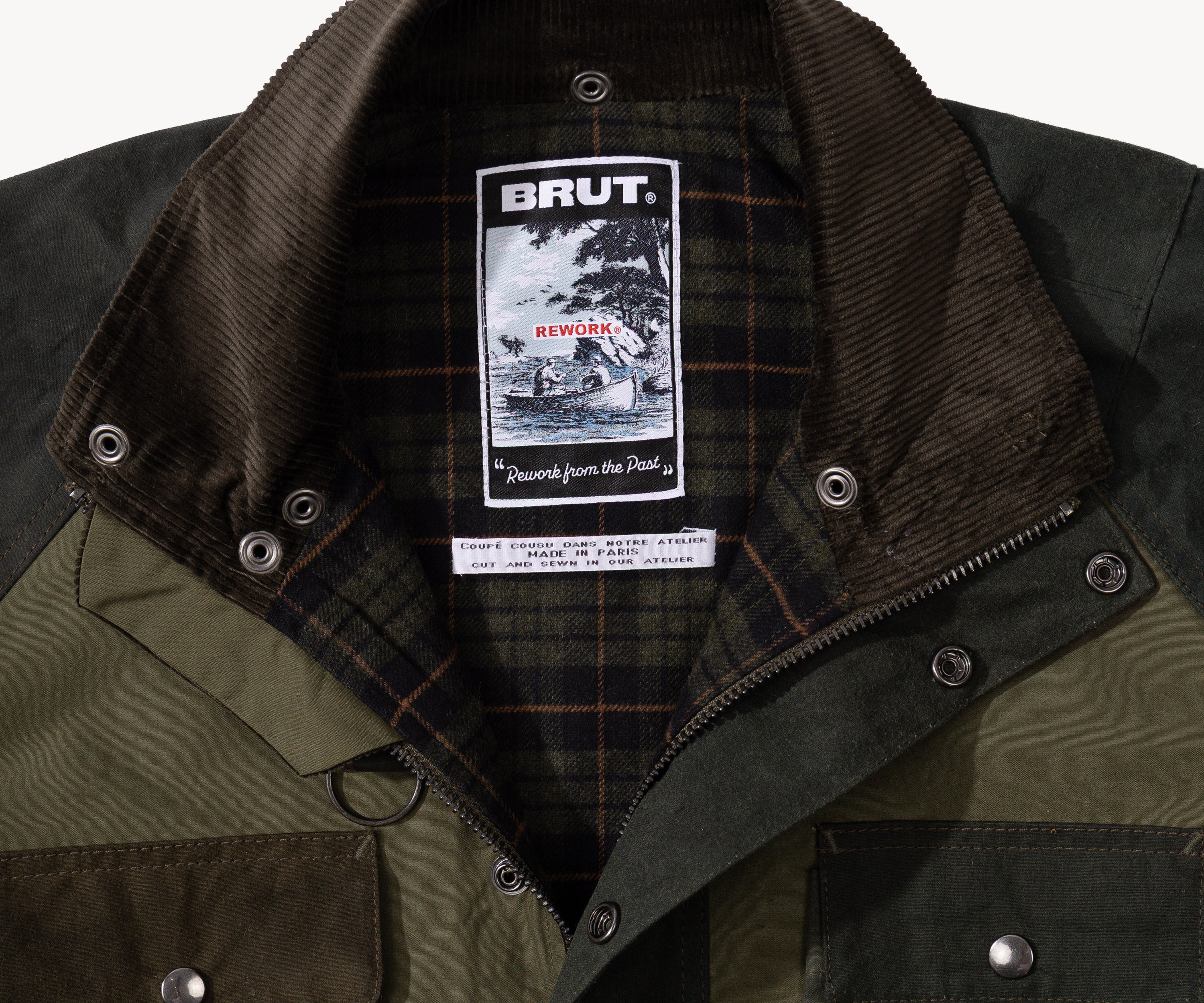 REWORK® TRIAL WAX JACKET - N° 045 Coats & Jackets X-LARGE / GREEN - BRUT Clothing US