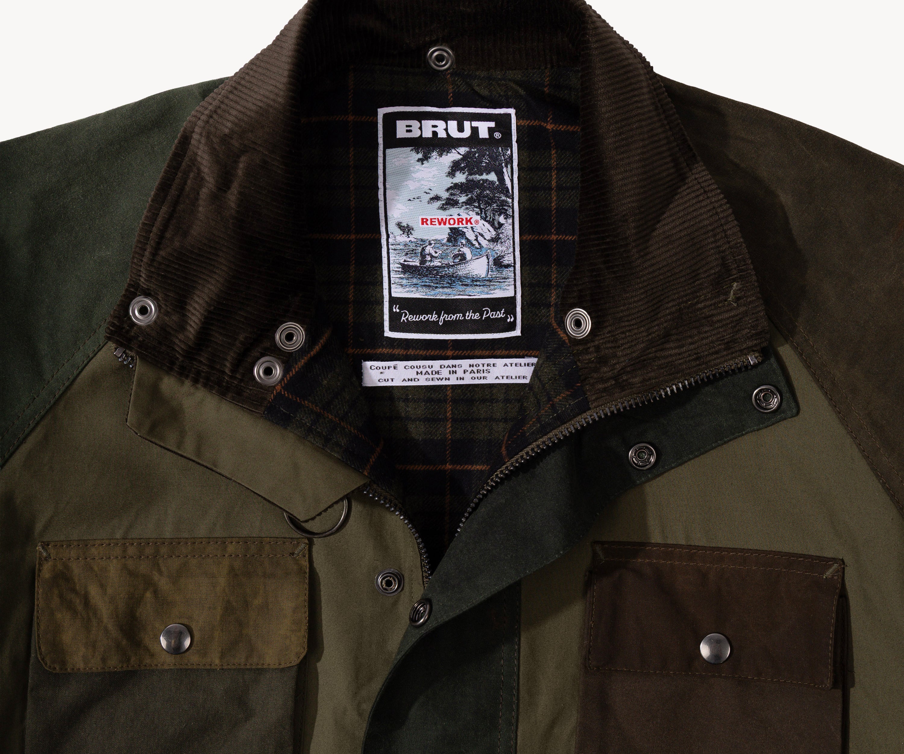 REWORK® TRIAL WAX JACKET - N° 016 Coats & Jackets MEDIUM / GREEN - BRUT Clothing US