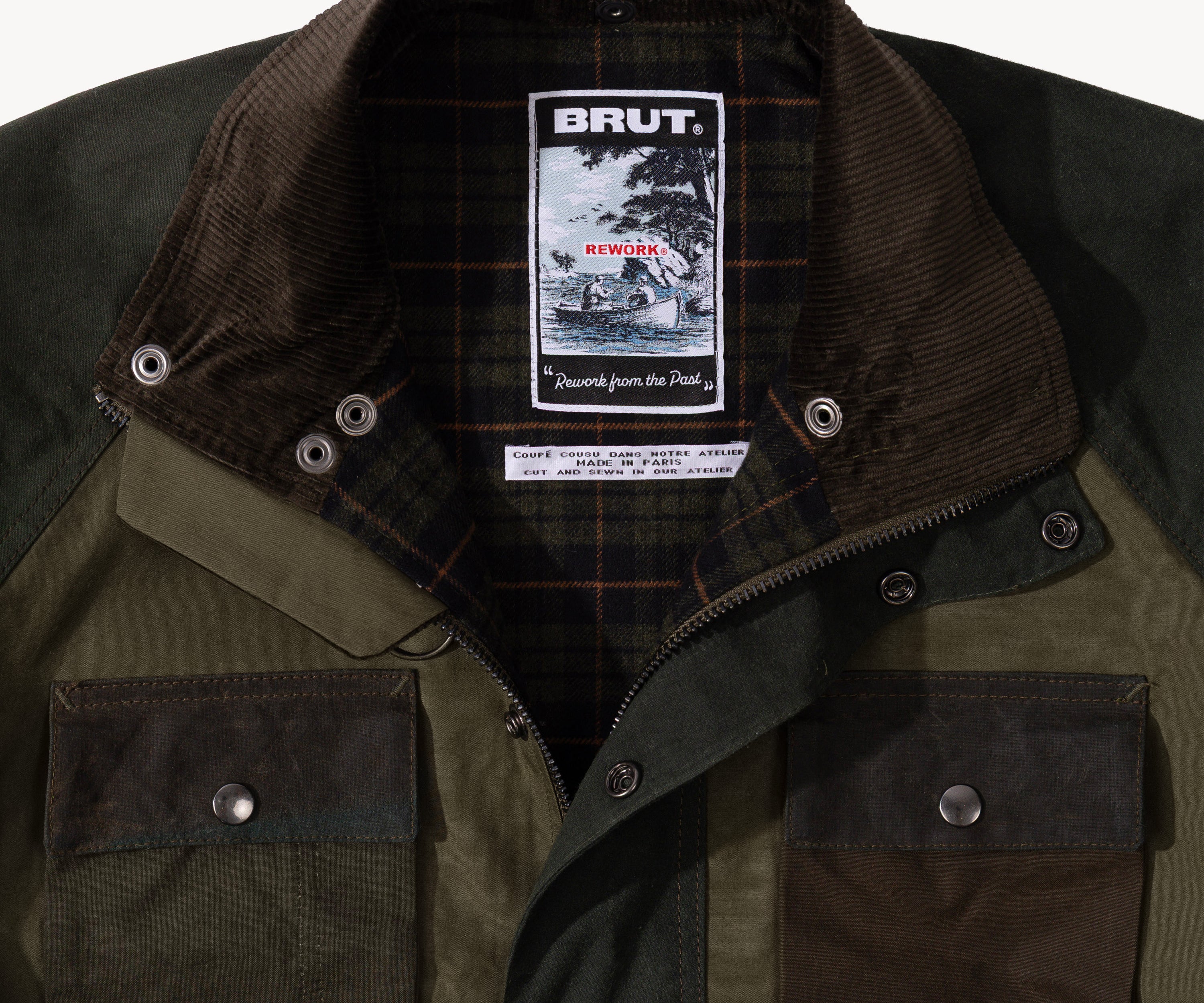 REWORK® TRIAL WAX JACKET - N° 017 Coats & Jackets MEDIUM / GREEN - BRUT Clothing US