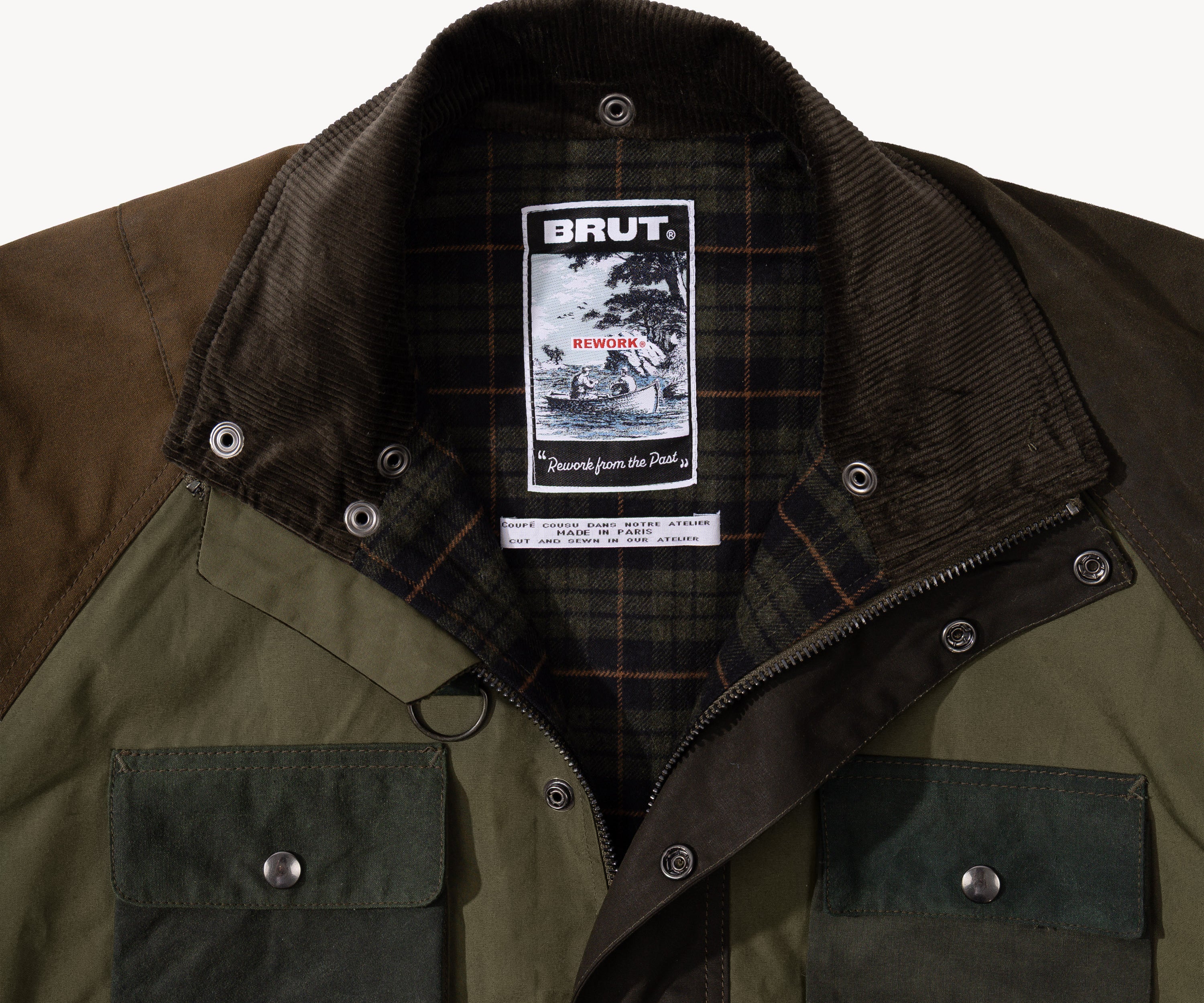 REWORK® TRIAL WAX JACKET - N° 046 Coats & Jackets X-LARGE / GREEN - BRUT Clothing US