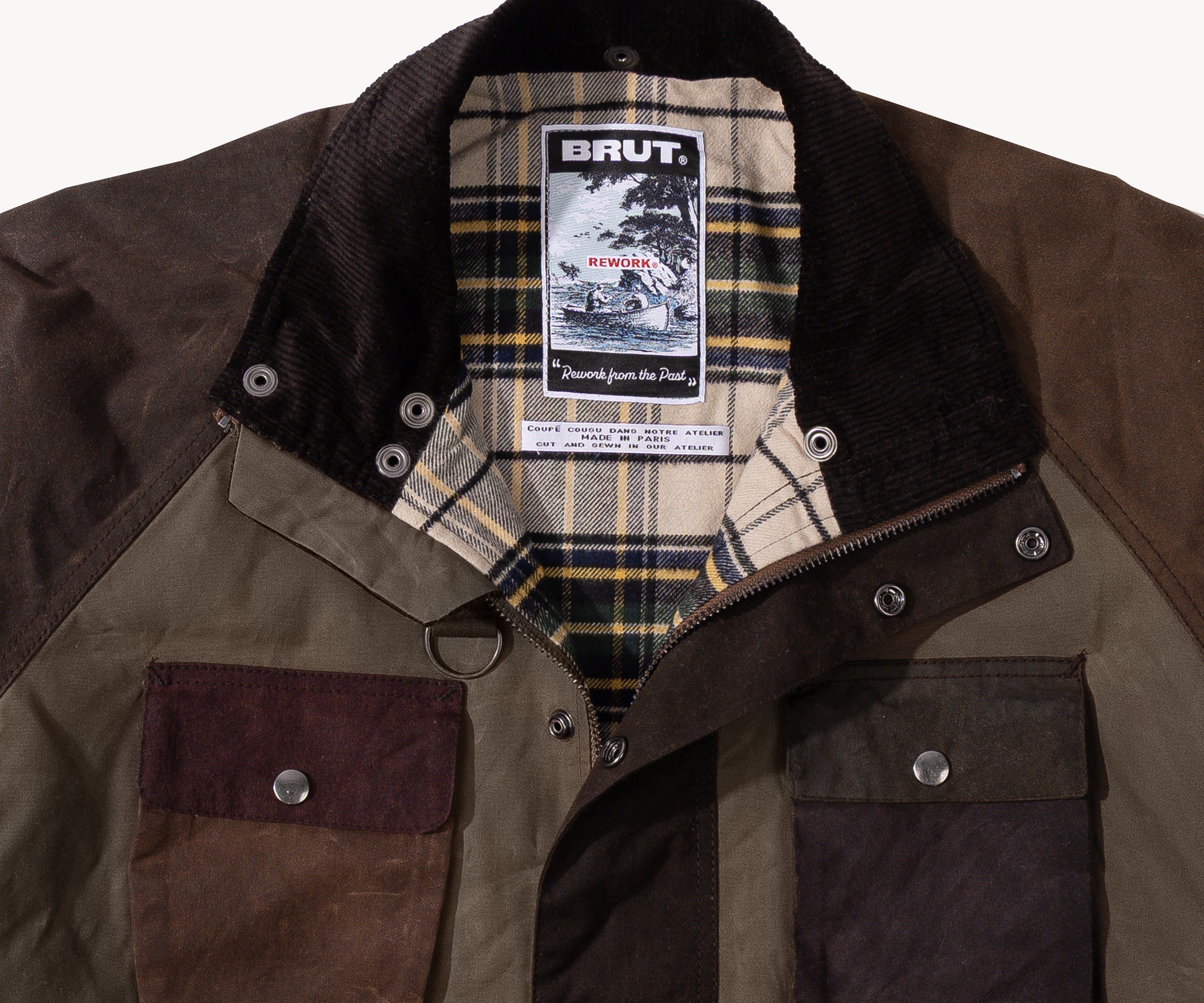 REWORK® TRIAL WAX JACKET - N° 037 Coats & Jackets LARGE / BROWN - BRUT Clothing US