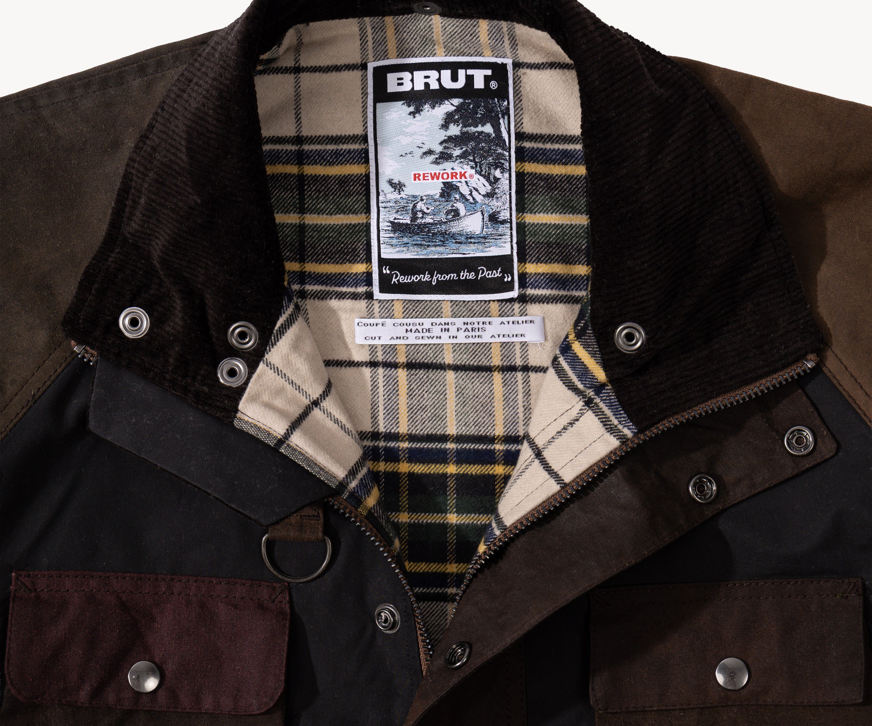 REWORK® TRIAL WAX JACKET - N° 047 Coats & Jackets X-LARGE / BROWN - BRUT Clothing US