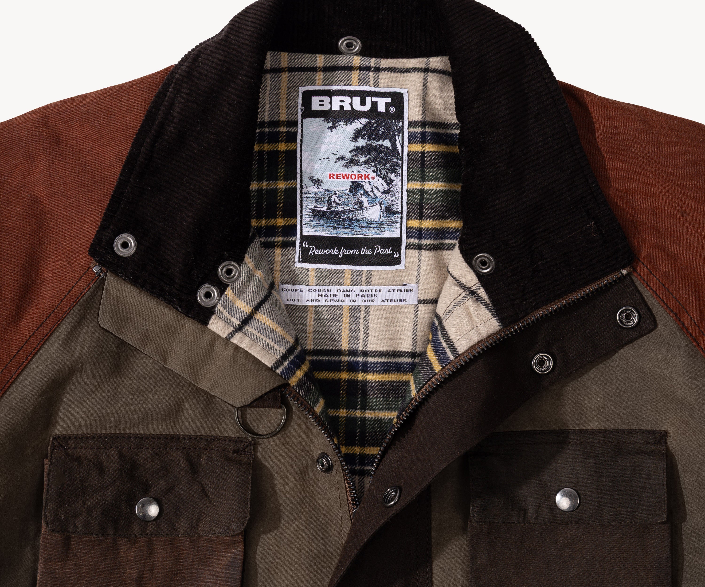 REWORK® TRIAL WAX JACKET - N° 038 Coats & Jackets LARGE / BROWN - BRUT Clothing US