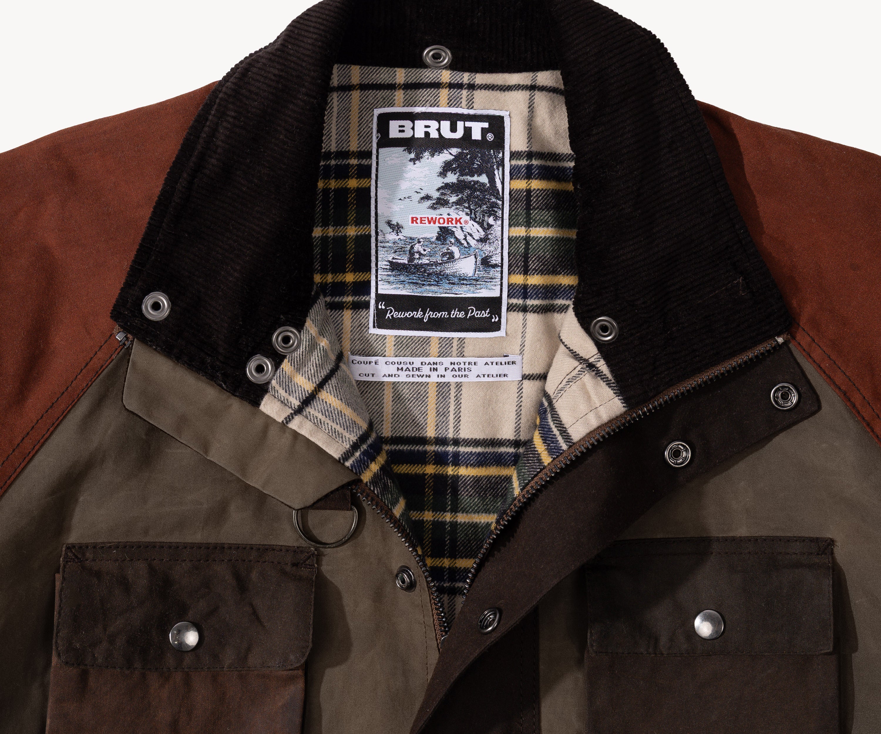 REWORK® TRIAL WAX JACKET - N° 038 Coats & Jackets LARGE / BROWN - BRUT Clothing US