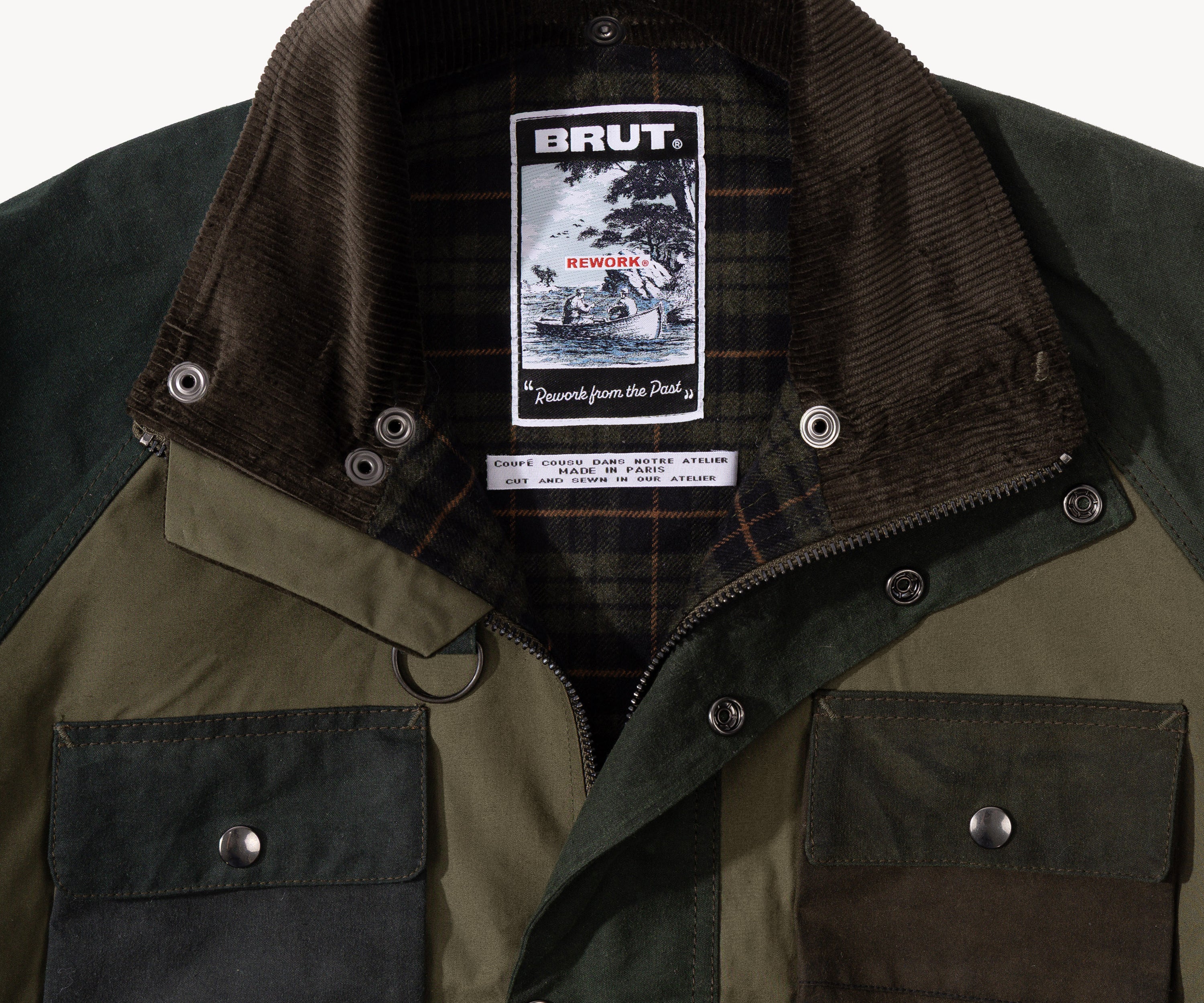 REWORK® TRIAL WAX JACKET - N° 002 Coats & Jackets SMALL / GREEN - BRUT Clothing US