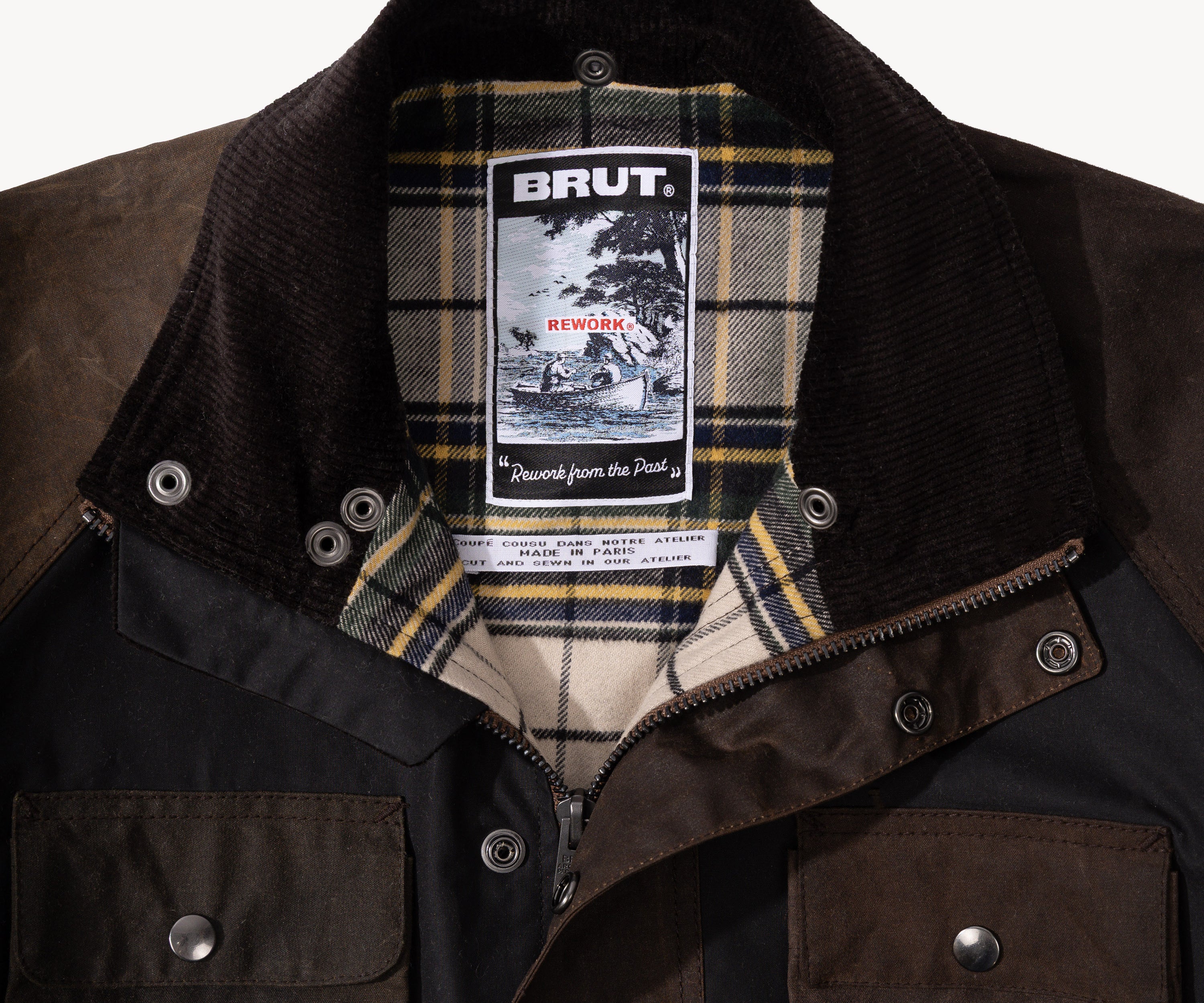 REWORK® TRIAL WAX JACKET - N° 009 Coats & Jackets SMALL / BROWN - BRUT Clothing US