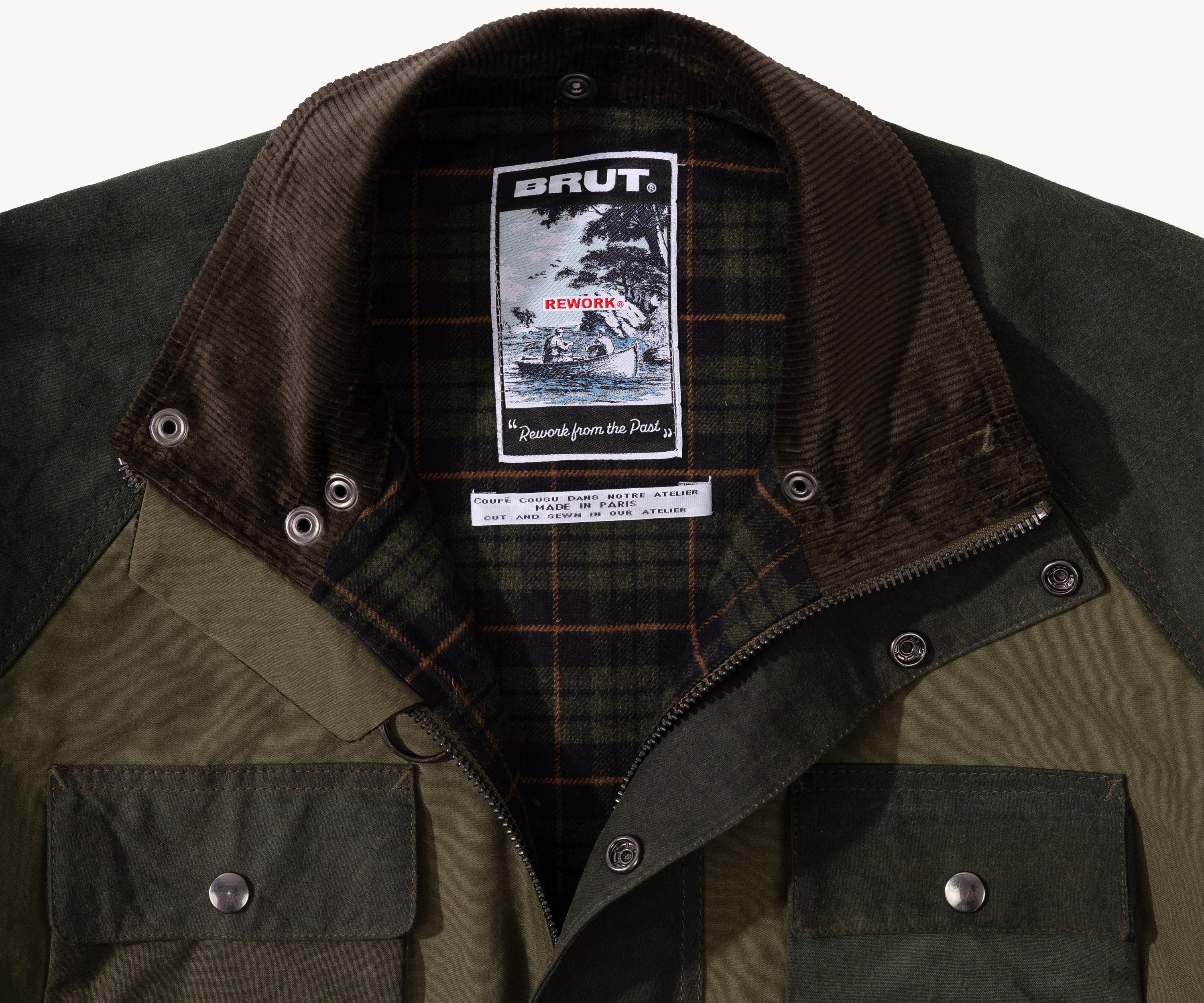 REWORK® TRIAL WAX JACKET - N° 011 Coats & Jackets MEDIUM / GREEN - BRUT Clothing US