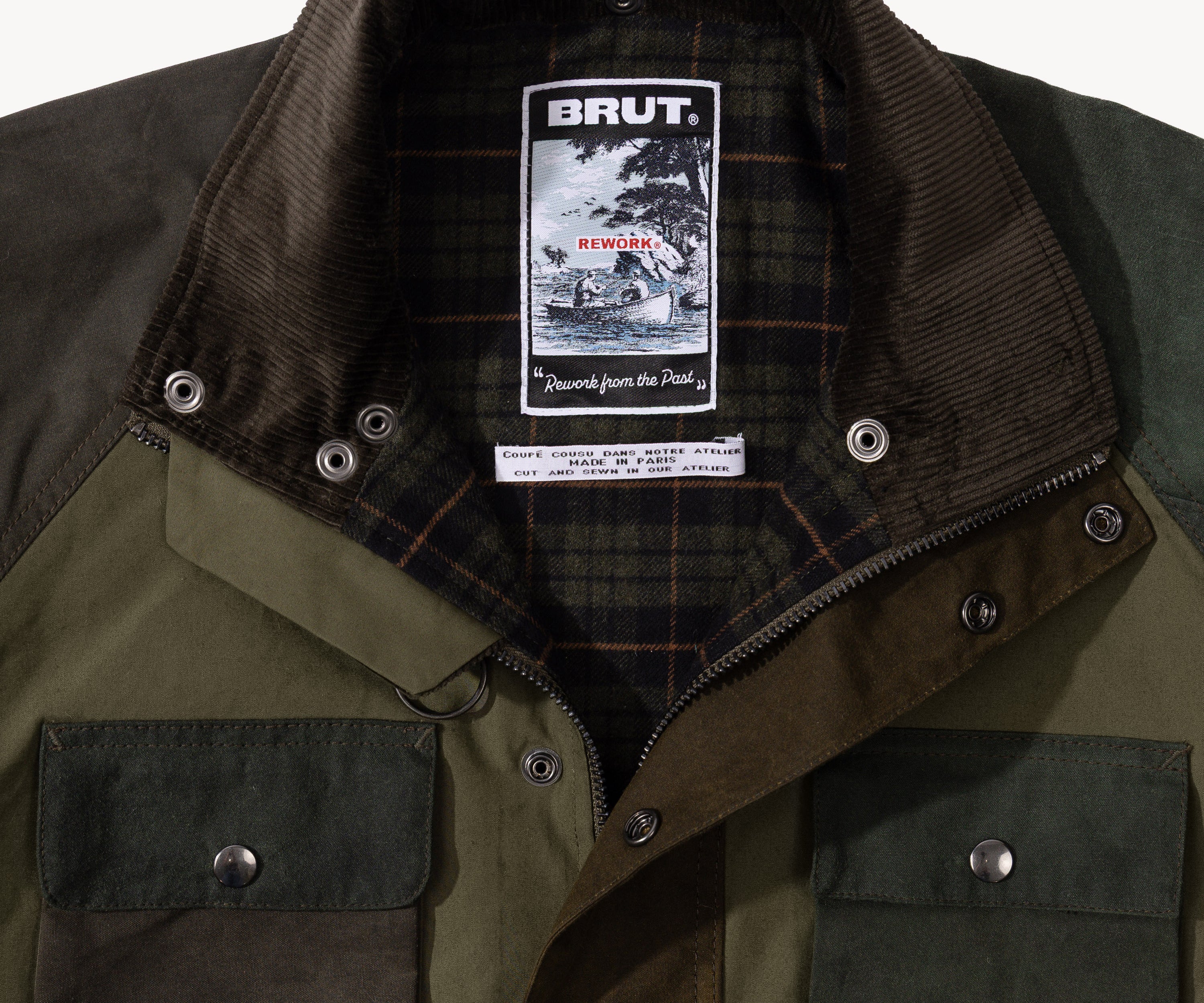 REWORK® TRIAL WAX JACKET - N° 024 Coats & Jackets LARGE / GREEN - BRUT Clothing US