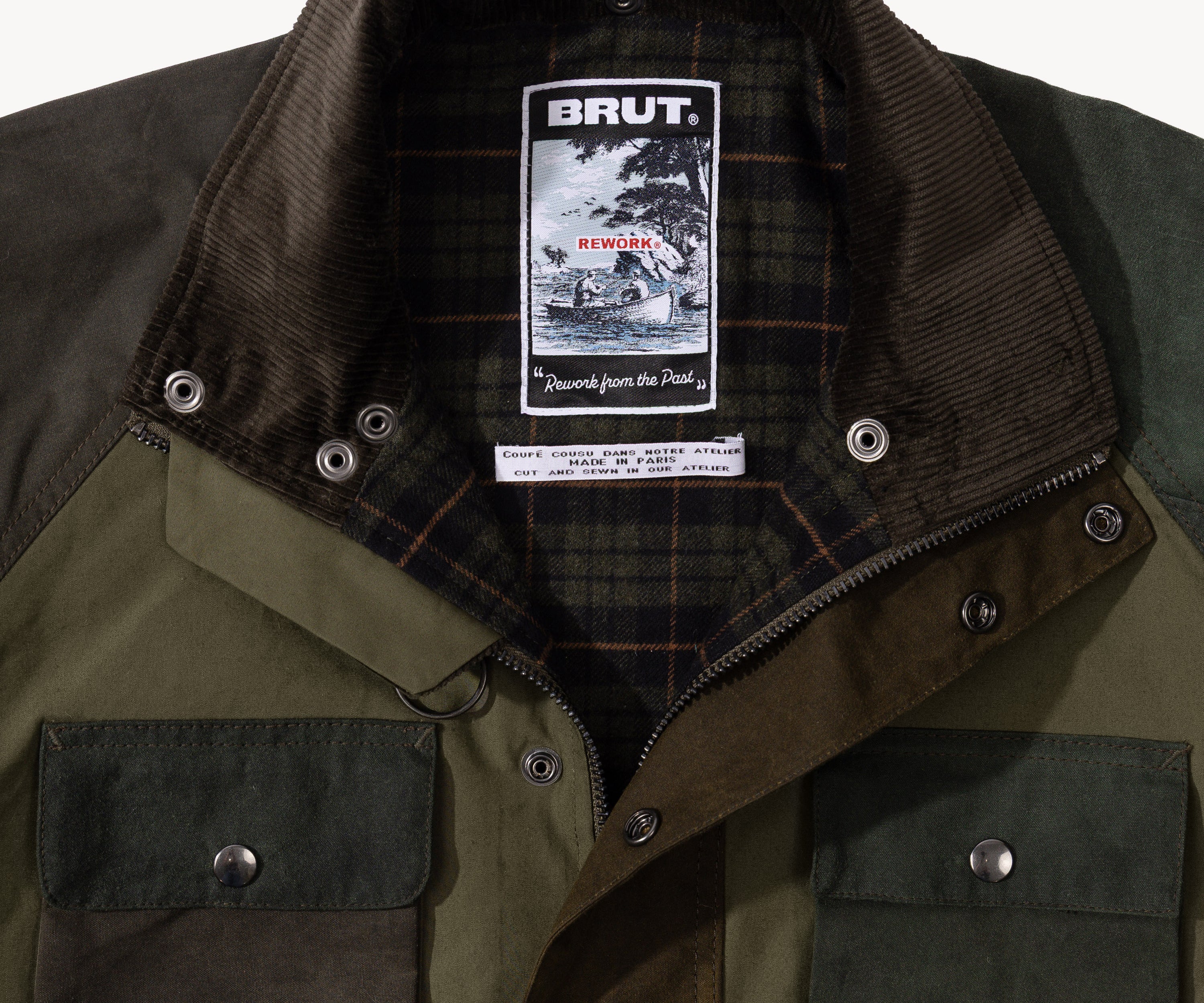 REWORK® TRIAL WAX JACKET - N° 024 Coats & Jackets LARGE / GREEN - BRUT Clothing US