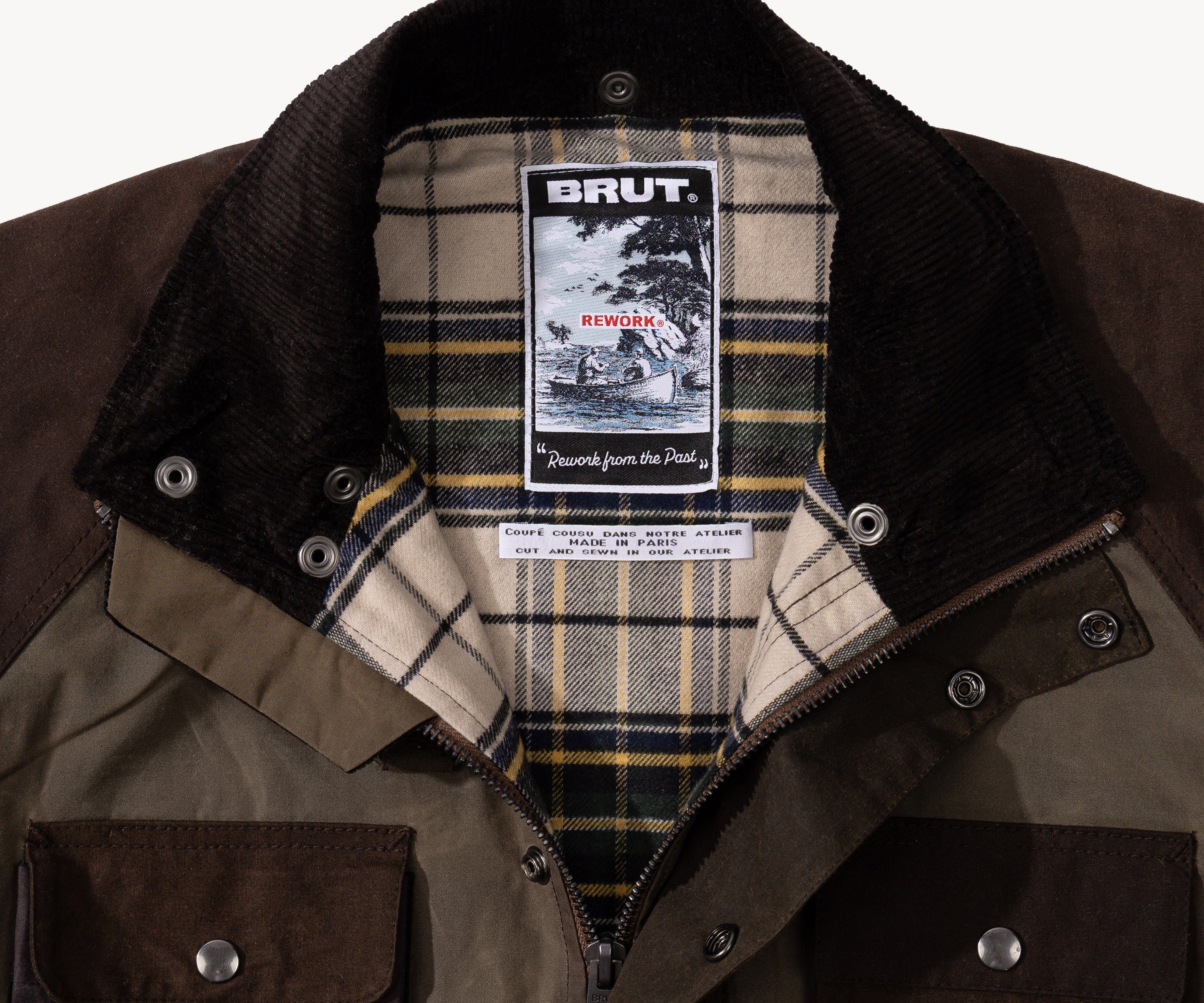 REWORK® TRIAL WAX JACKET - N° 048 Coats & Jackets X-LARGE / BROWN - BRUT Clothing US