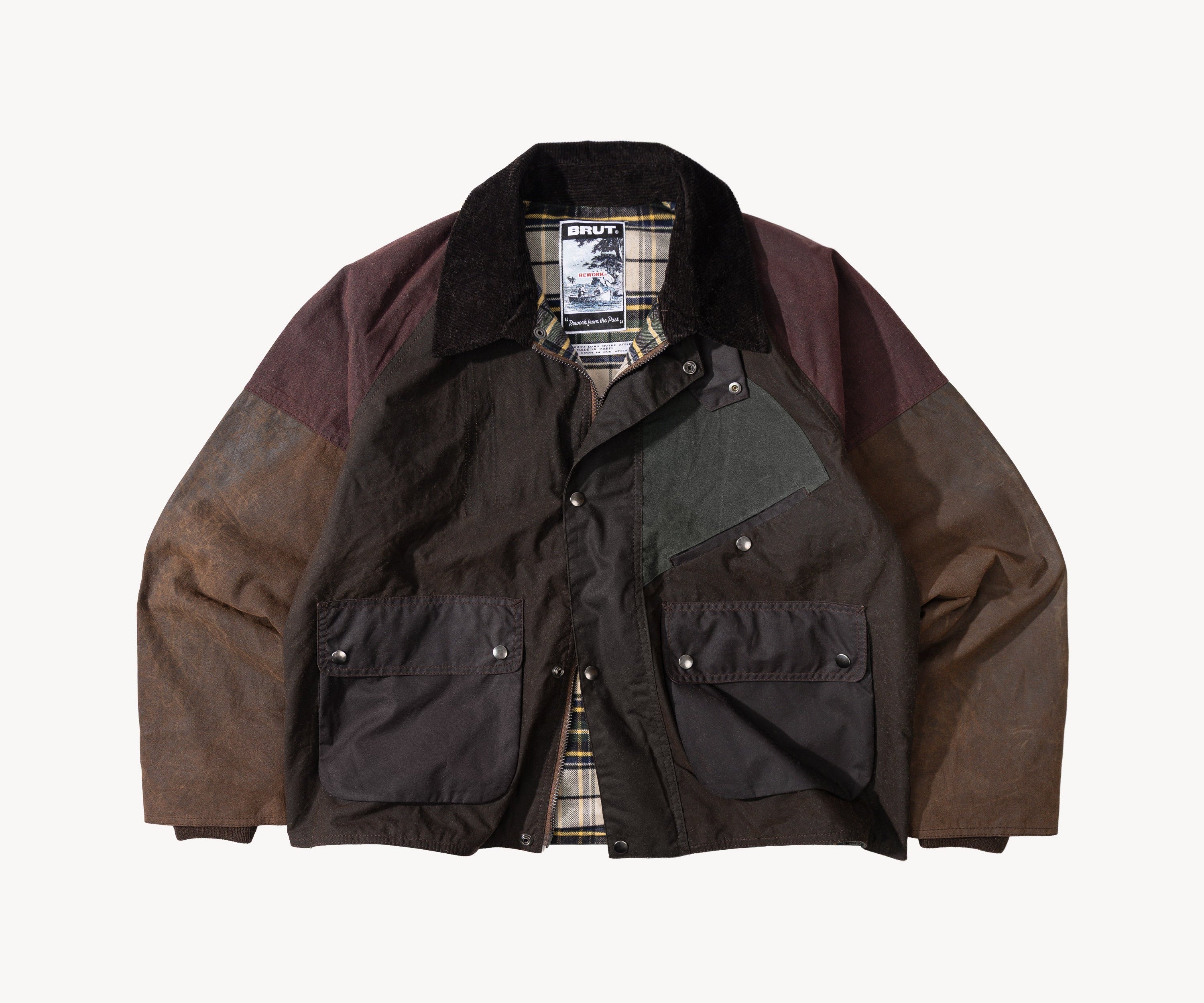 REWORK® KEEPER WAX JACKET - N° 037 Coats & Jackets LARGE / BROWN - BRUT Clothing US