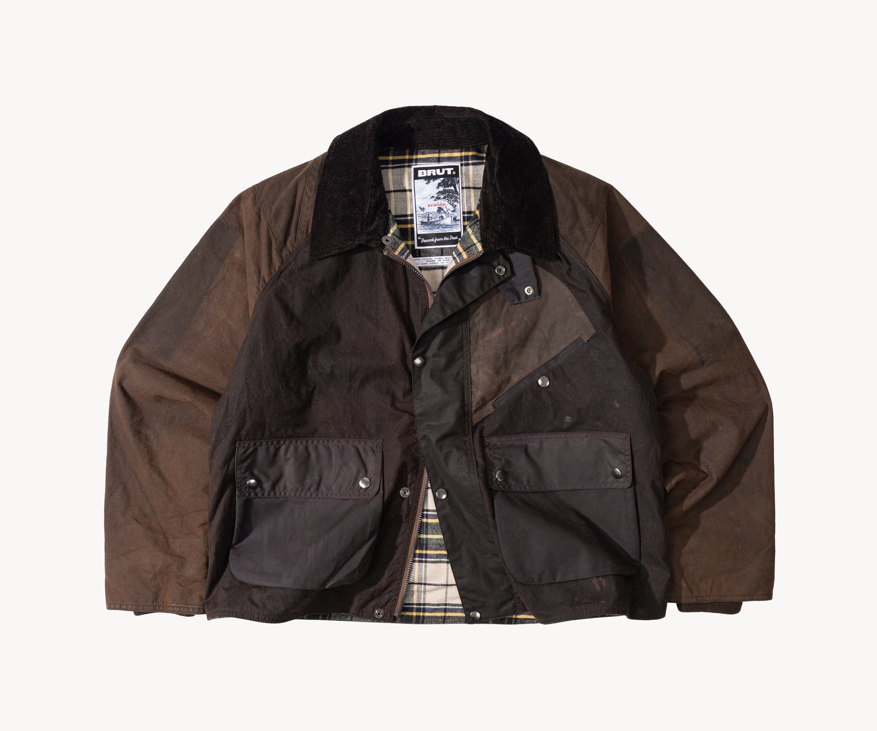 REWORK® KEEPER WAX JACKET - N° 038 Coats & Jackets LARGE / BROWN - BRUT Clothing US
