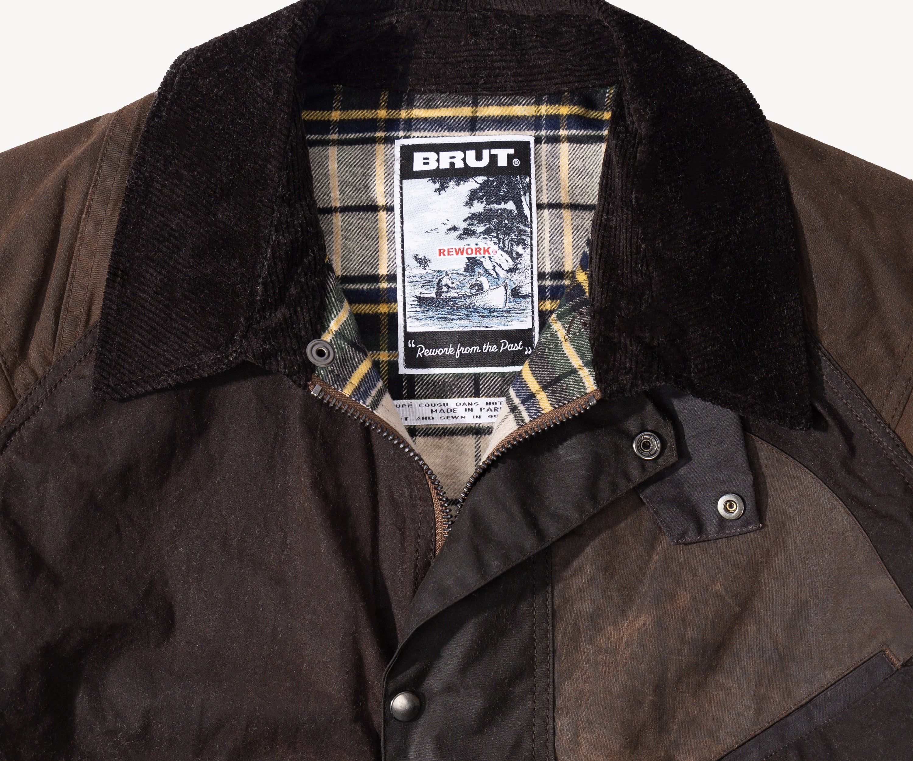 REWORK® KEEPER WAX JACKET - N° 038 Coats & Jackets LARGE / BROWN - BRUT Clothing US