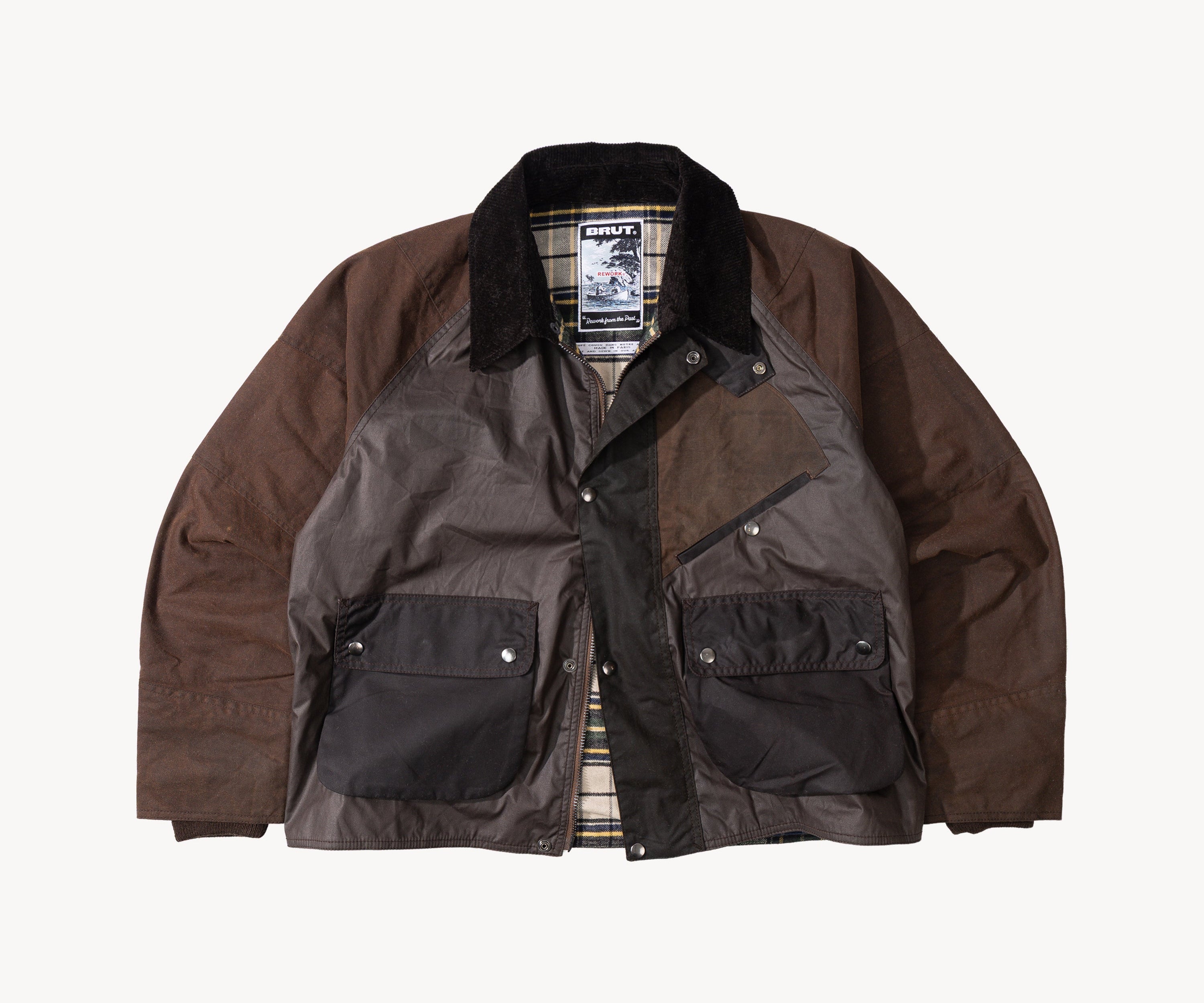 REWORK® KEEPER WAX JACKET - N° 039 Coats & Jackets LARGE / BROWN - BRUT Clothing US
