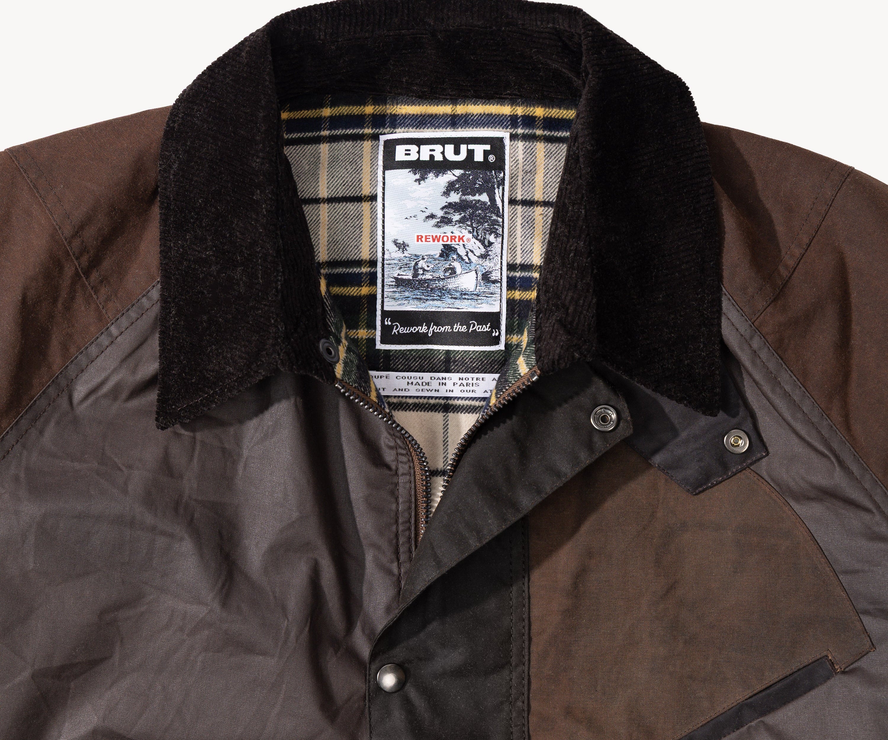 REWORK® KEEPER WAX JACKET - N° 039 Coats & Jackets LARGE / BROWN - BRUT Clothing US