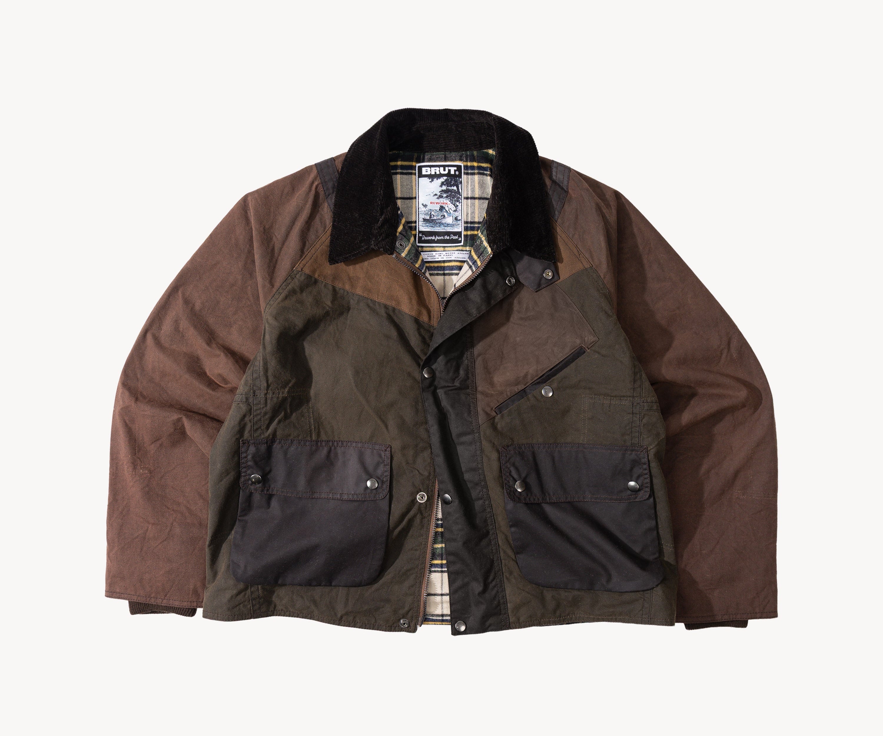 REWORK® KEEPER WAX JACKET - N° 040 Coats & Jackets LARGE / BROWN - BRUT Clothing US